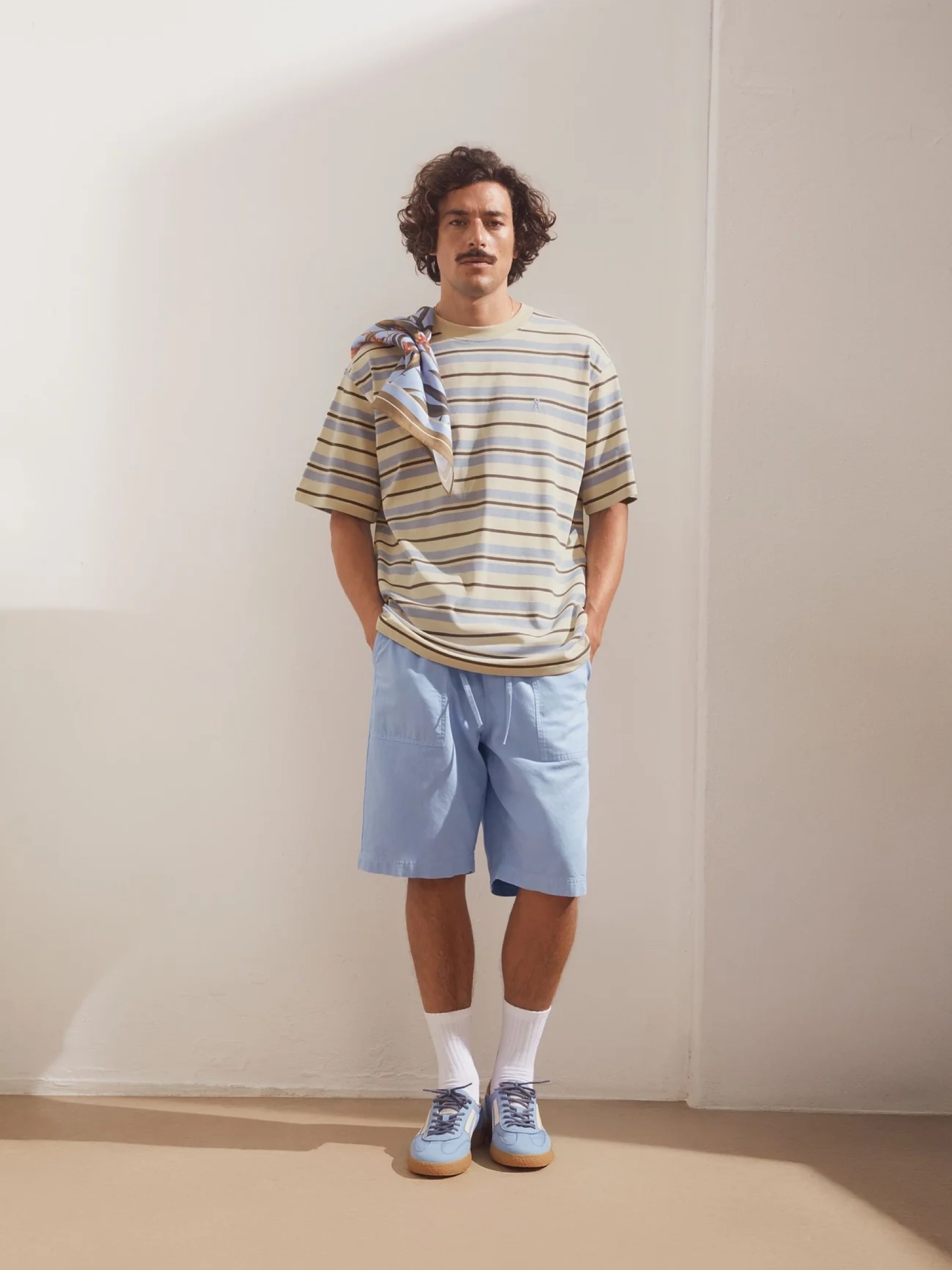 Maarkos Stripes T-Shirt wedgewood-granit Armedangels