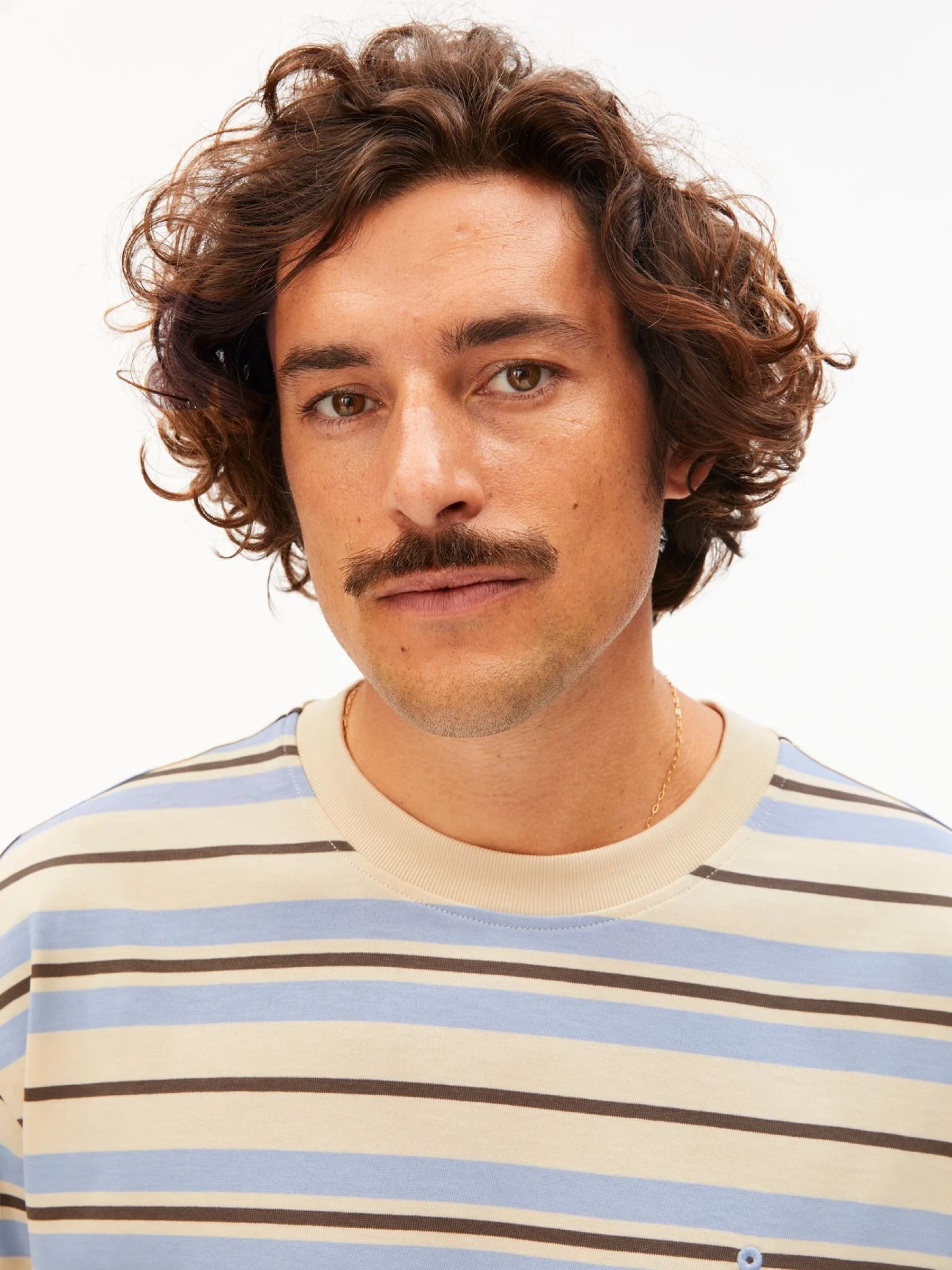 Maarkos Stripes T-Shirt wedgewood-granit Armedangels