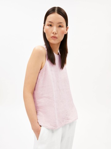 Pure Linen Blouse Top pink mist Armedangels