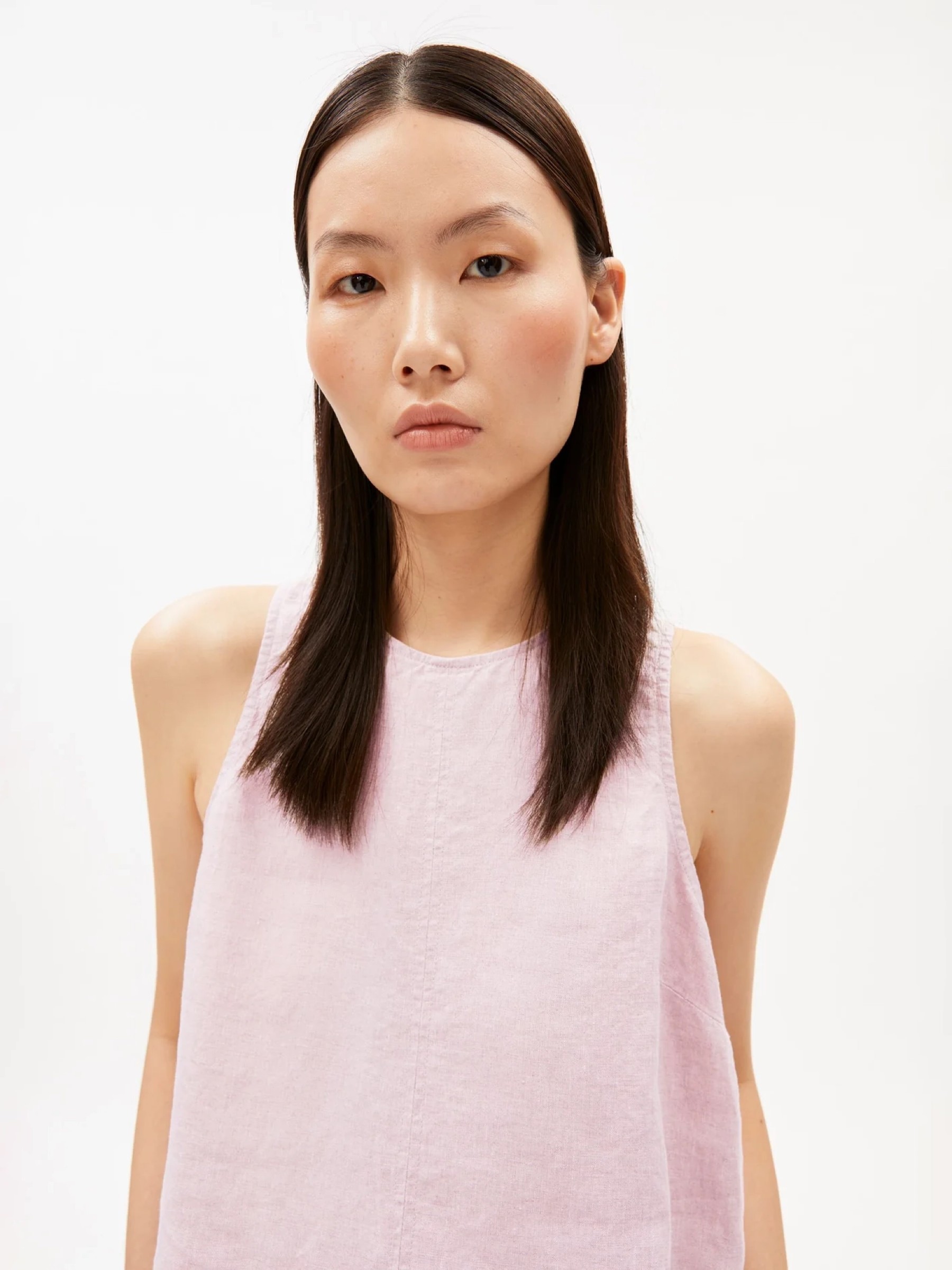 Pure Linen Blouse Top pink mist Armedangels