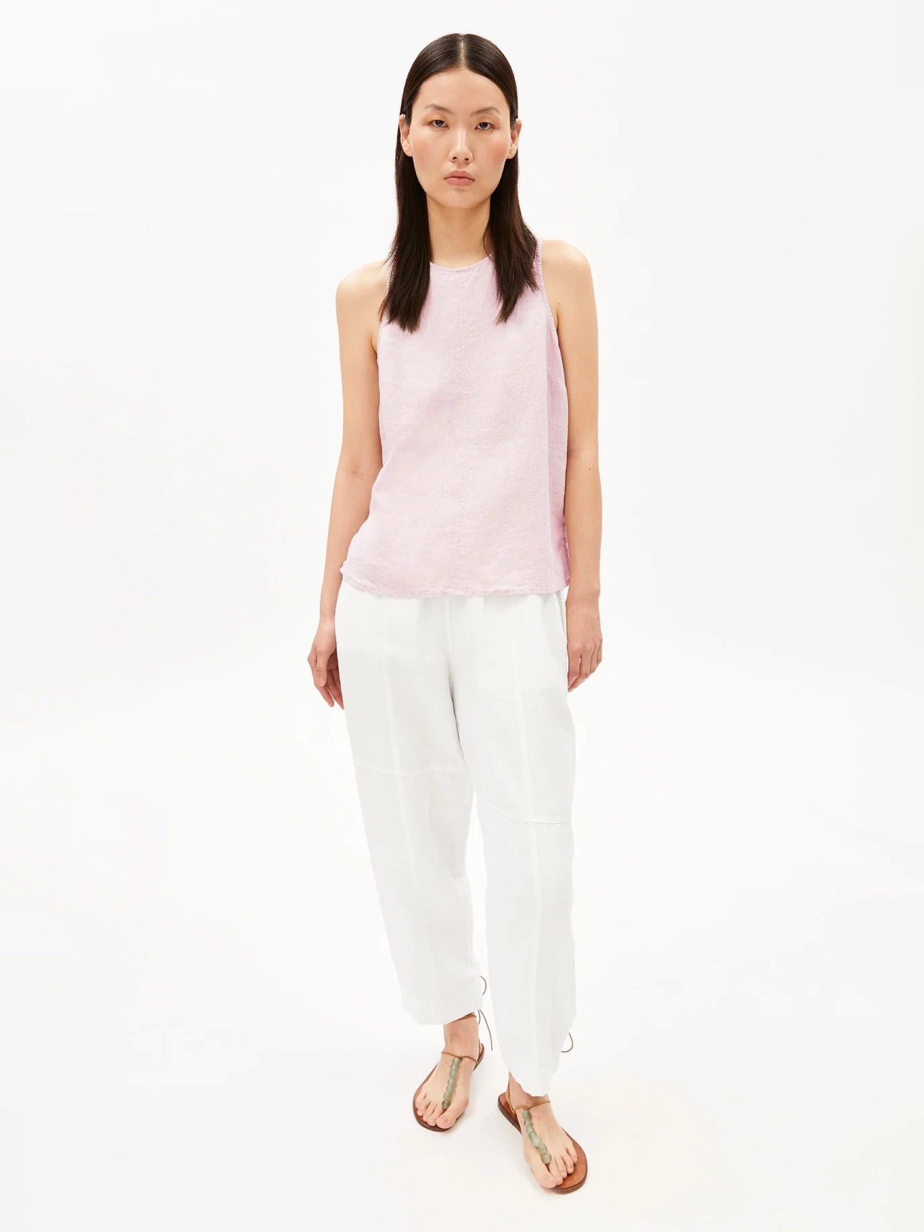 Pure Linen Blouse Top pink mist Armedangels