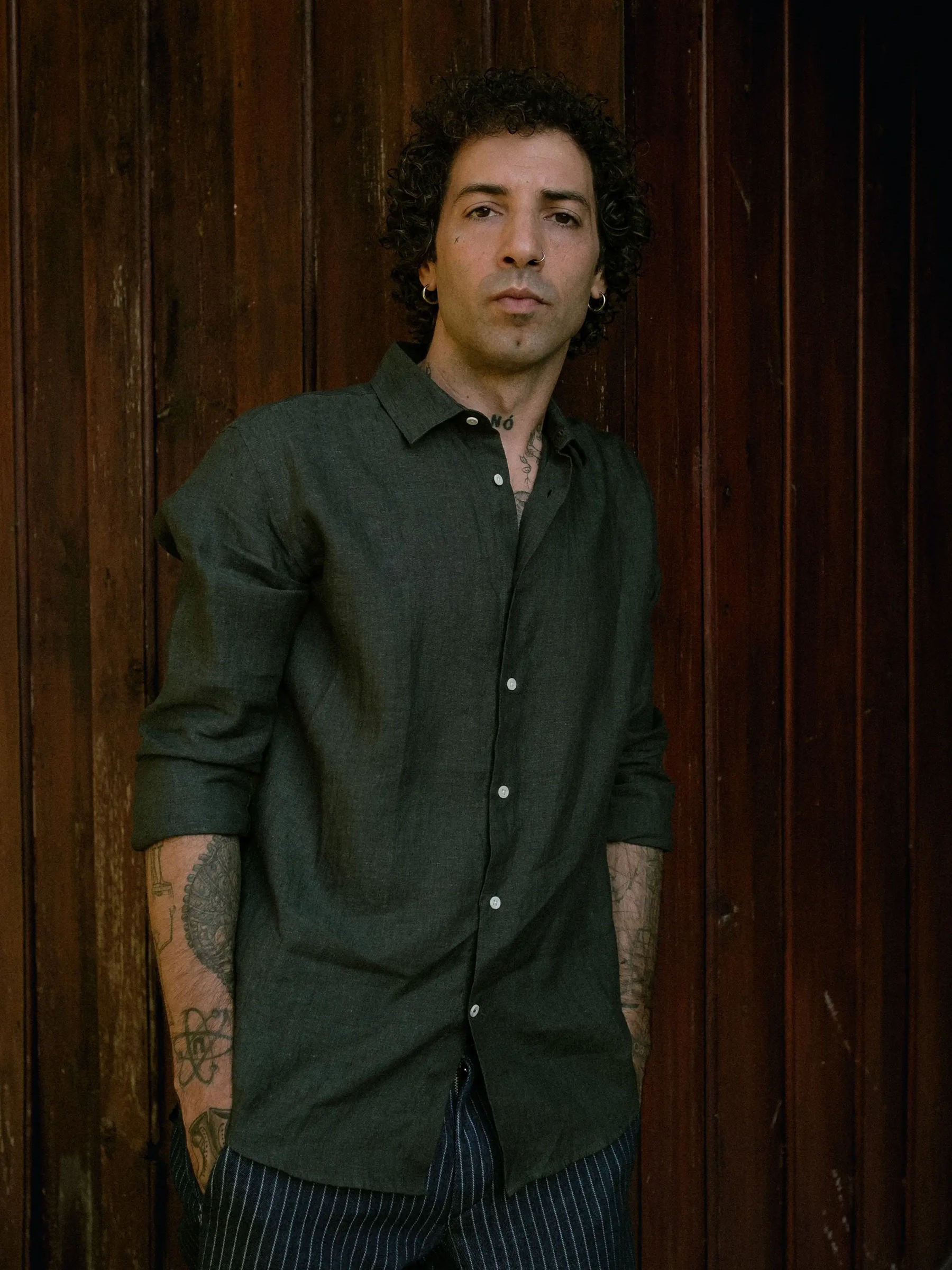 Leinenhemd Shirt Linen Verzasca forest Carpasus