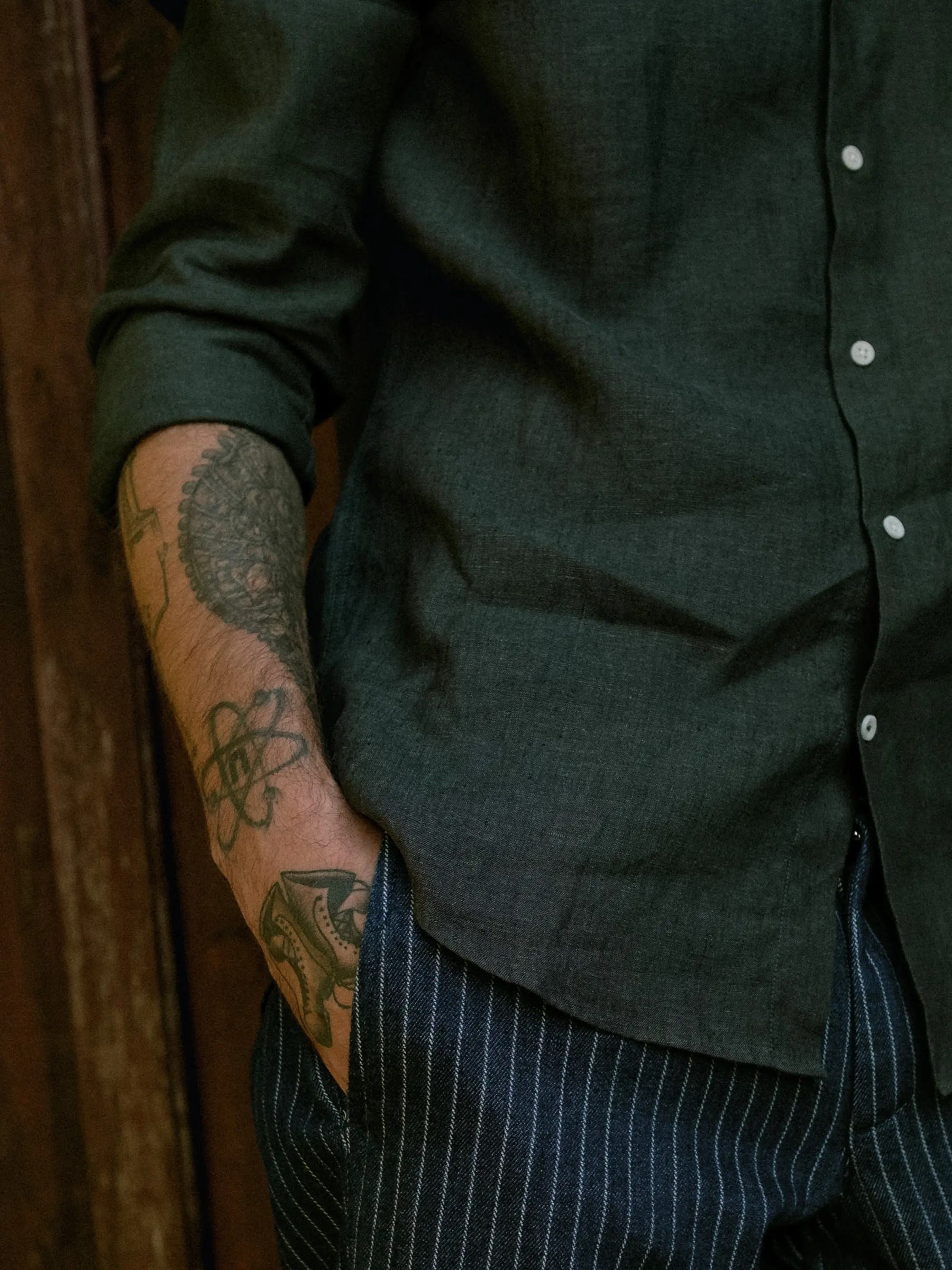 Leinenhemd Shirt Linen Verzasca forest Carpasus