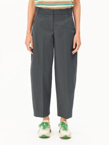 Hose Barrel Leg Twill Pant space steel Armedangels