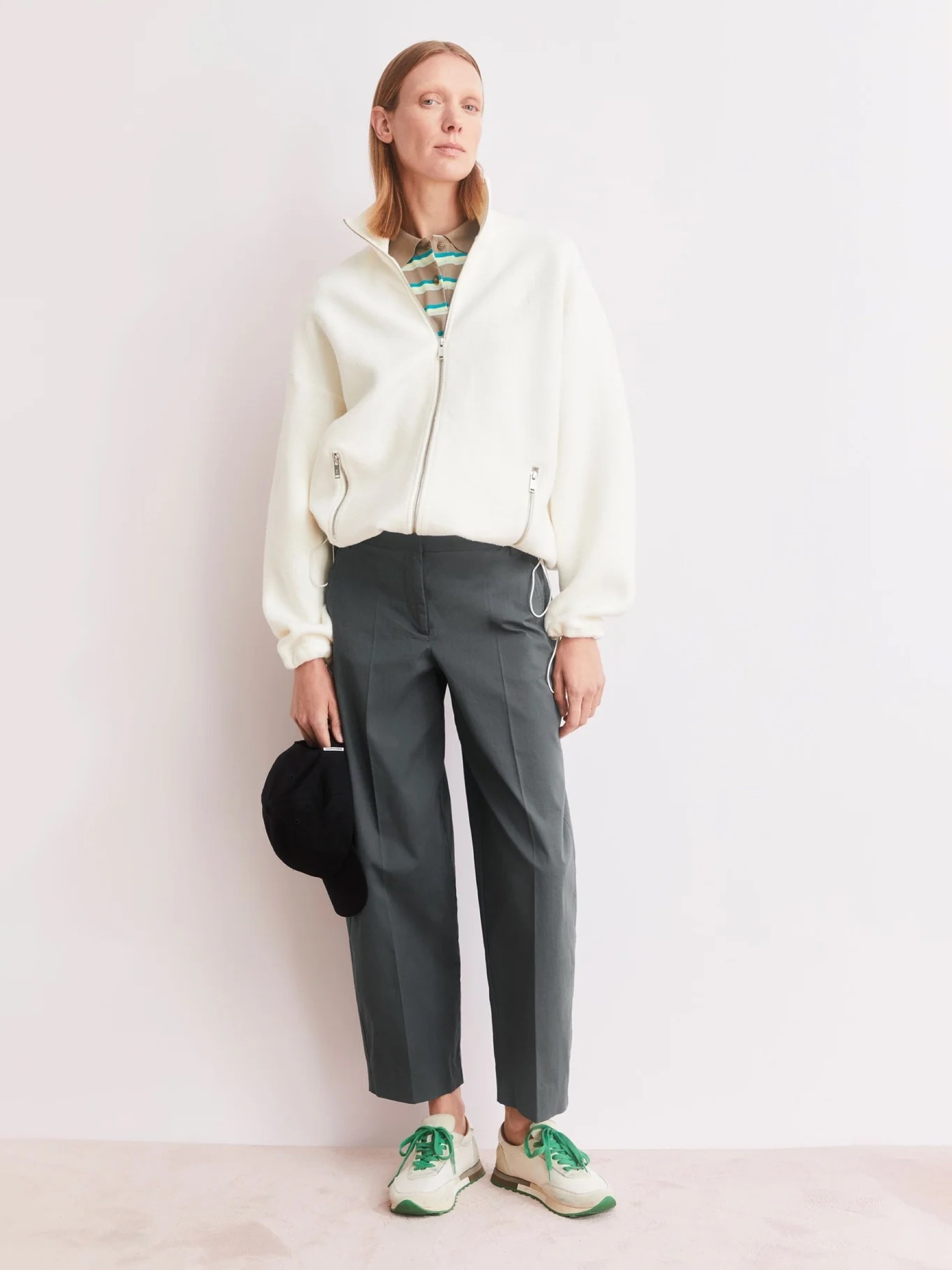 Hose Barrel Leg Twill Pant space steel Armedangels
