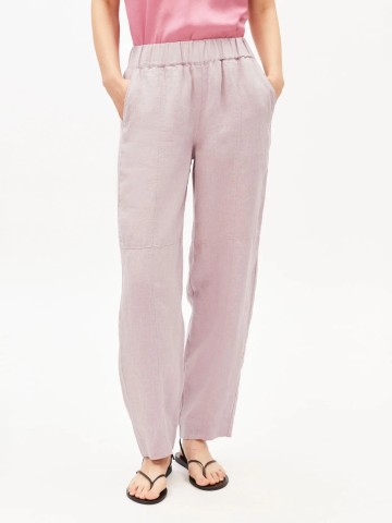 Hose Pure Linen Pull On Barrel Pant pink mist Armedangels