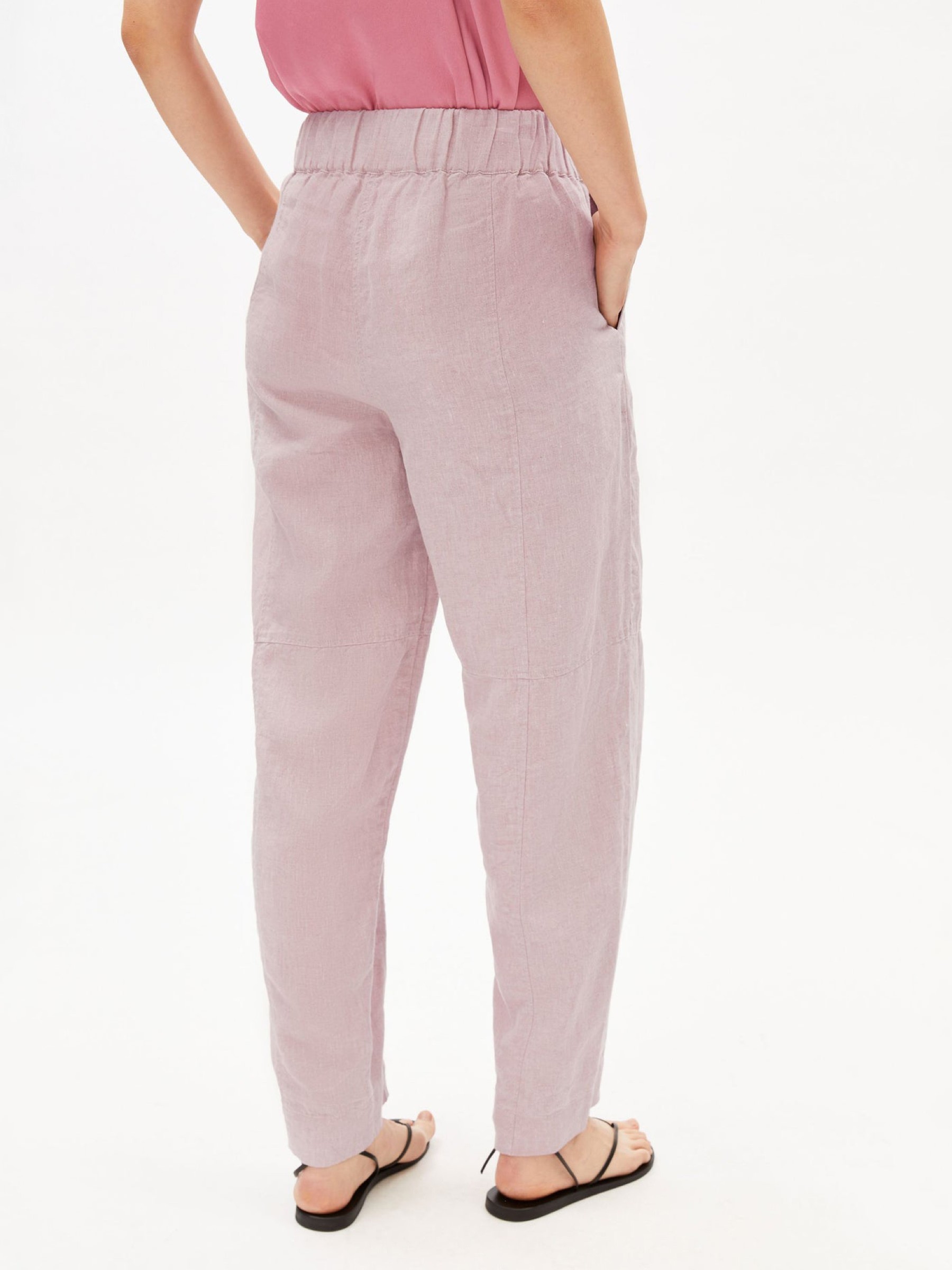 Hose Pure Linen Pull On Barrel Pant pink mist Armedangels