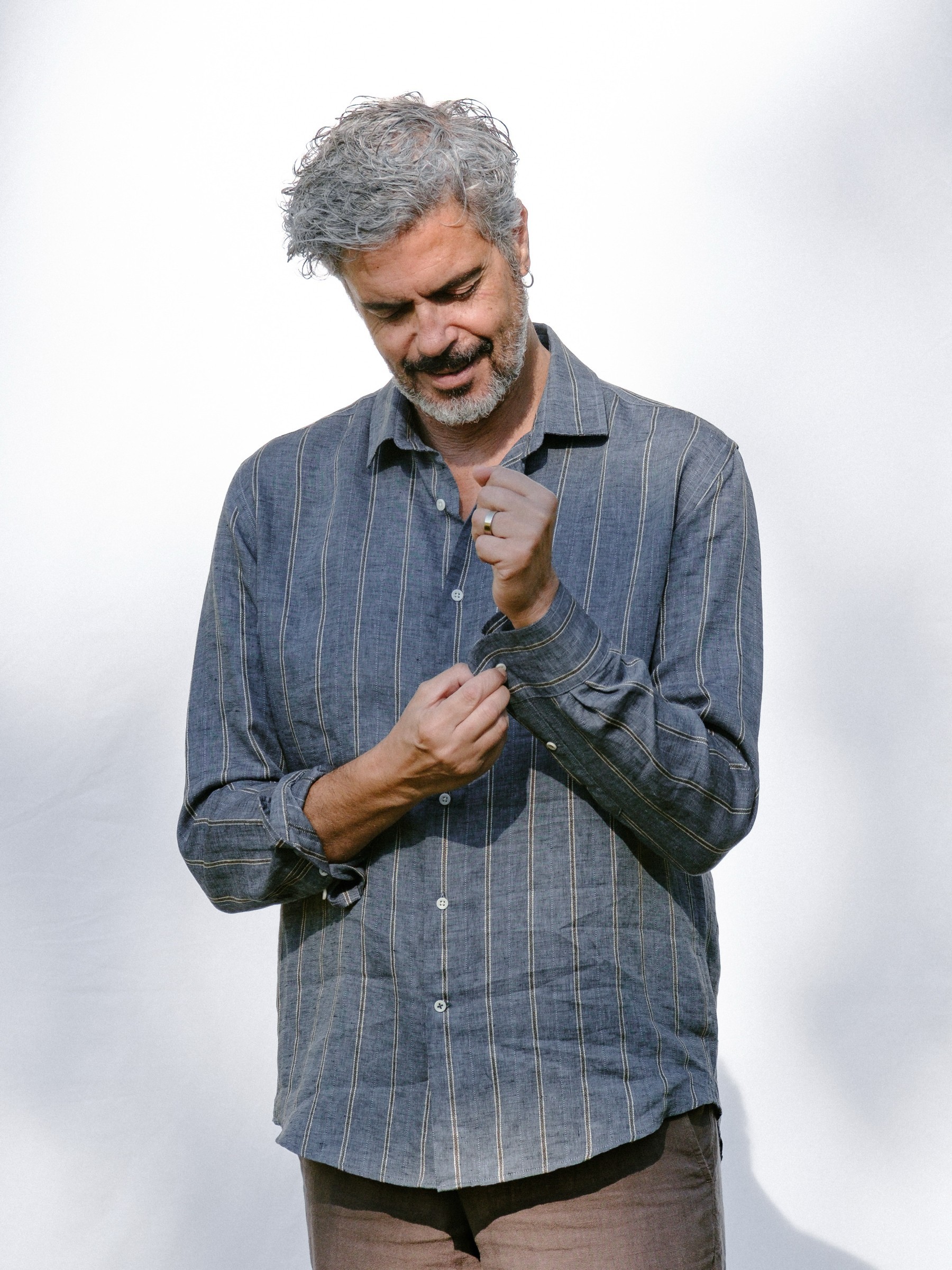 Hemd Shirt Linen Lugano azur Carpasus