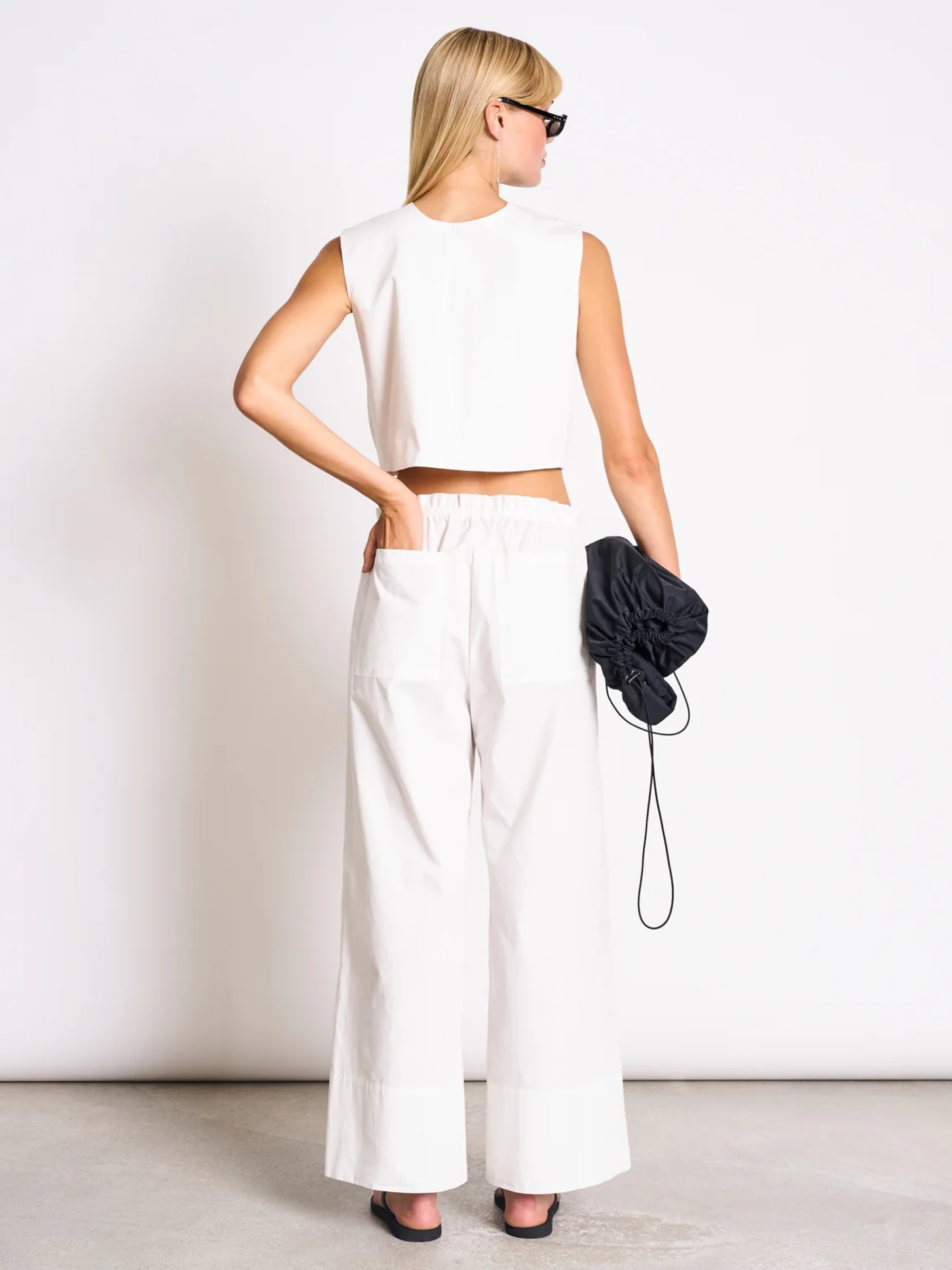 Weste Cotton Tie Top Stroget white Jan 'n June