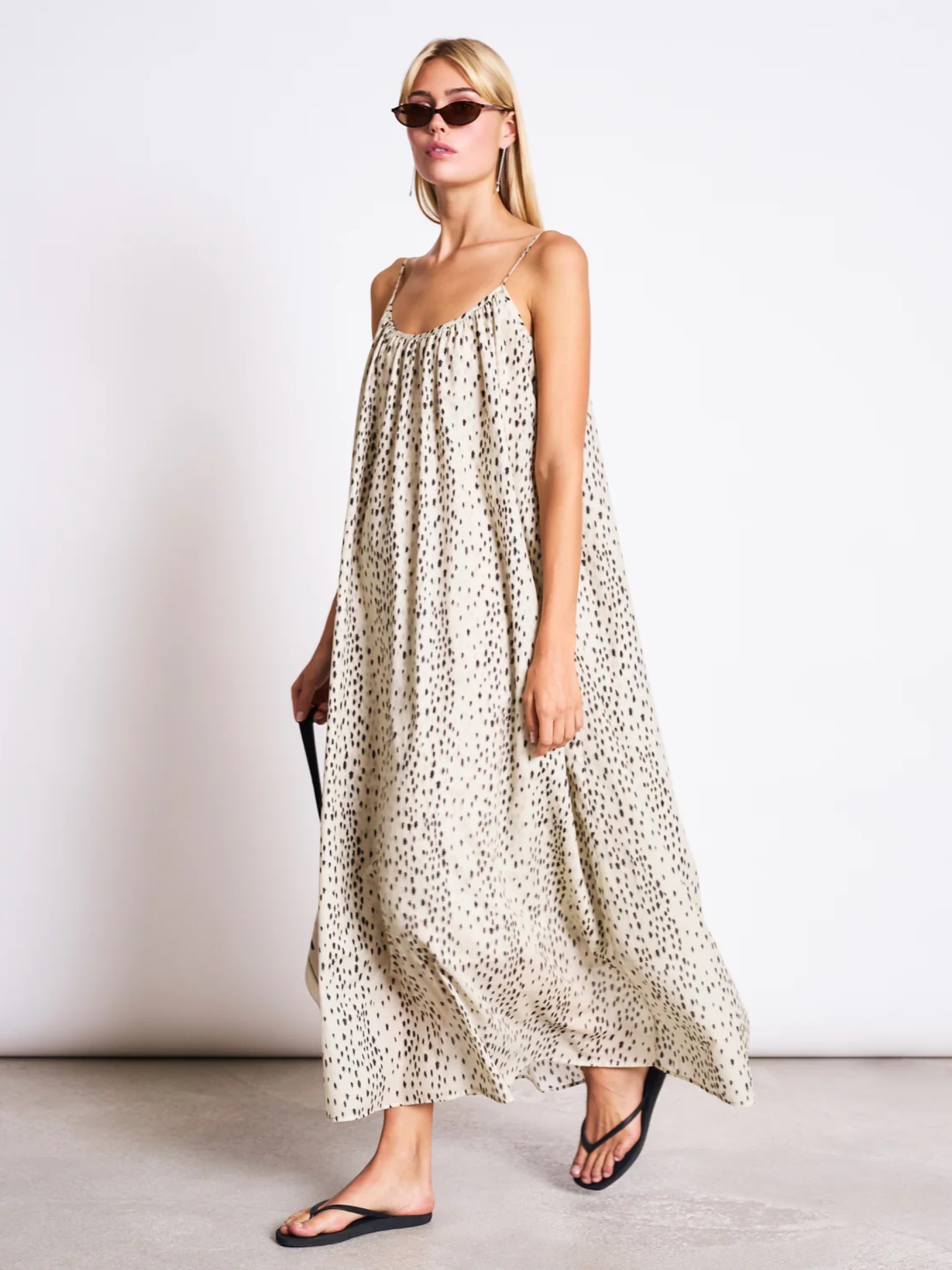 Kleid Spaghetti Maxi Dress Tova dalmatian dots Jan 'n June