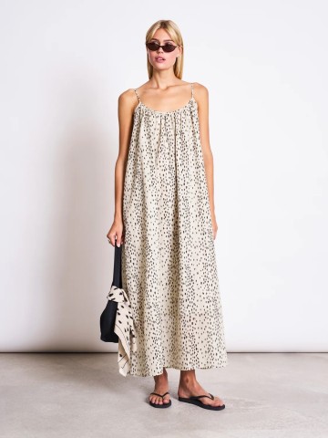 Kleid Spaghetti Maxi Dress Tova dalmatian dots Jan 'n June