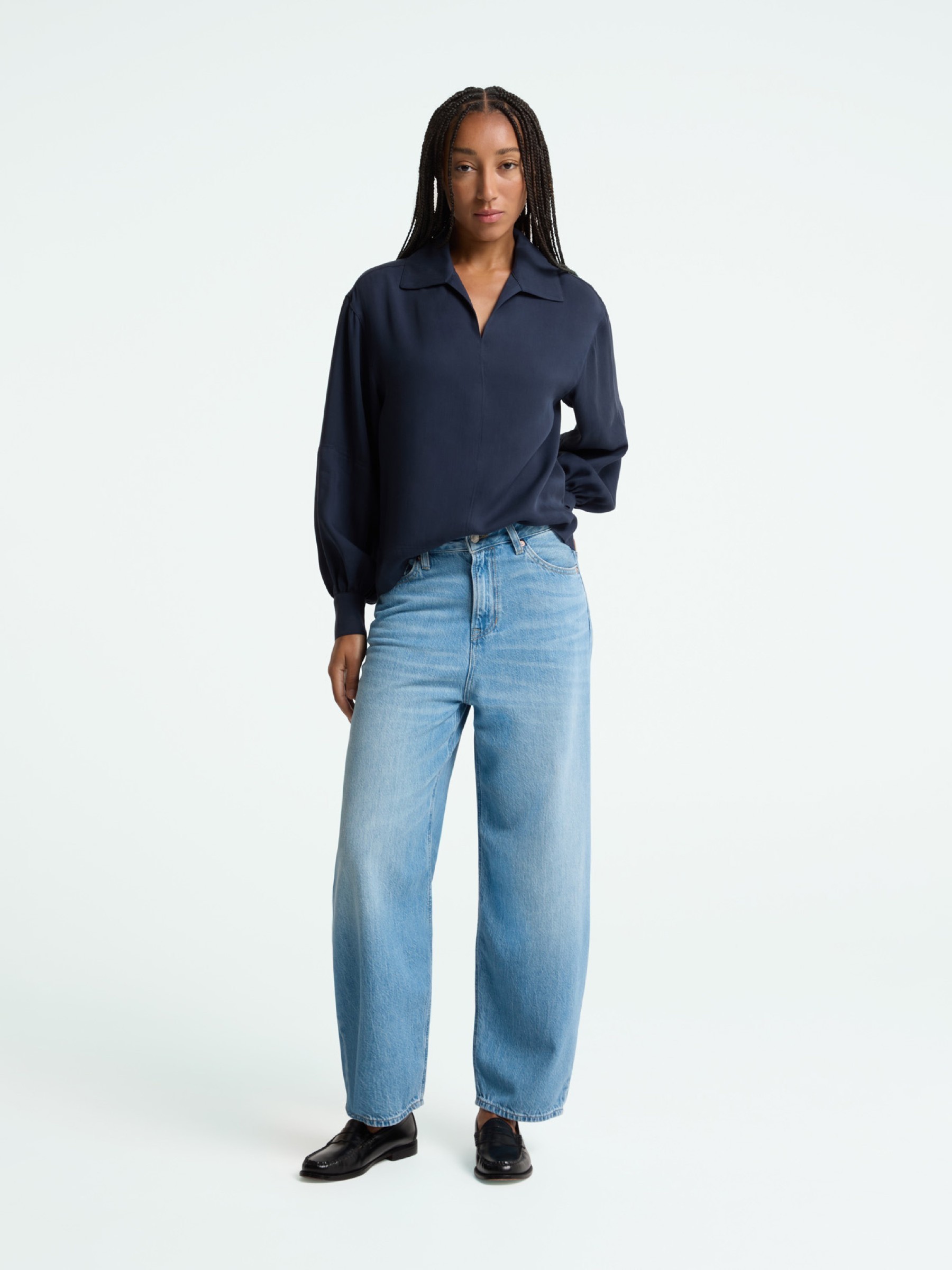 Bluse Rheana dress blues Kings of Indigo – K.O.I.