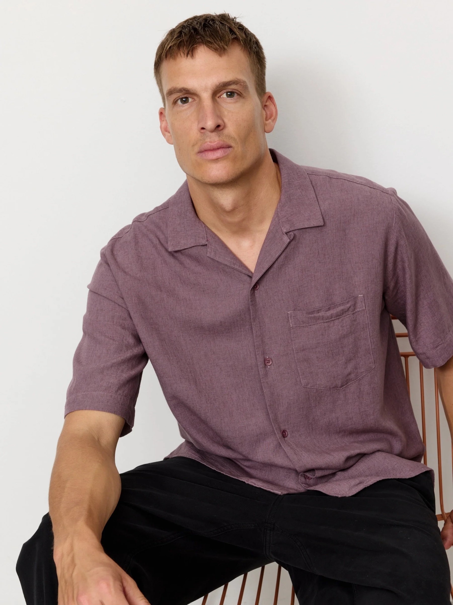 Kurzarmhemd Shirt Cactus mystic grape Recolution