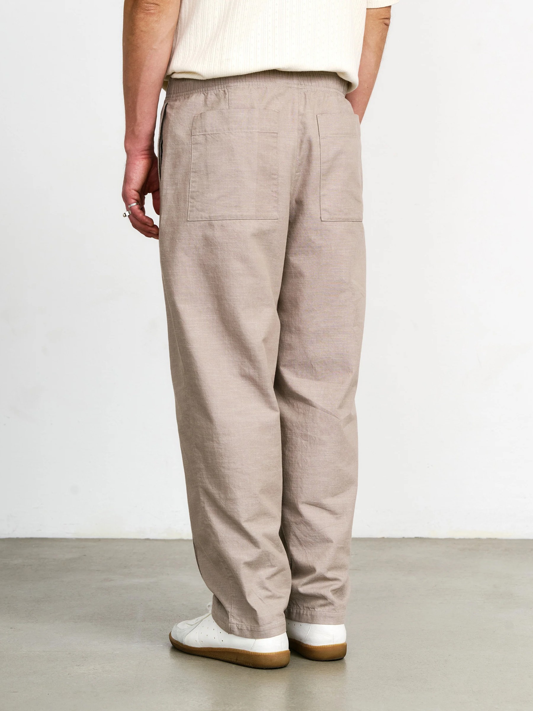 Hose Pleated Wide Pant grey brown Rotholz
