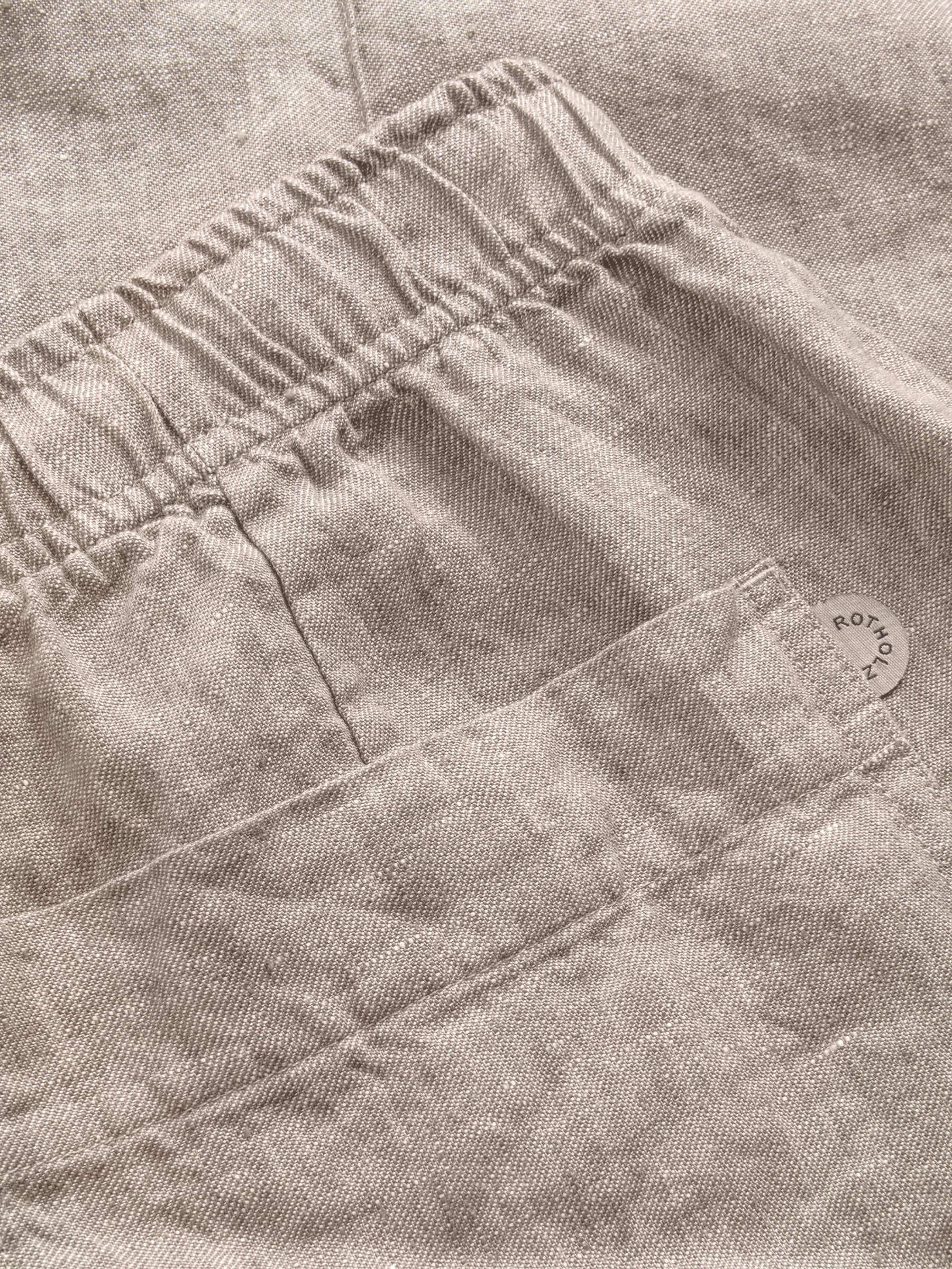 Hose Pleated Wide Pant grey brown Rotholz