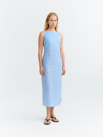 Kleid Sunniva Dress puntets blue Thinking Mu