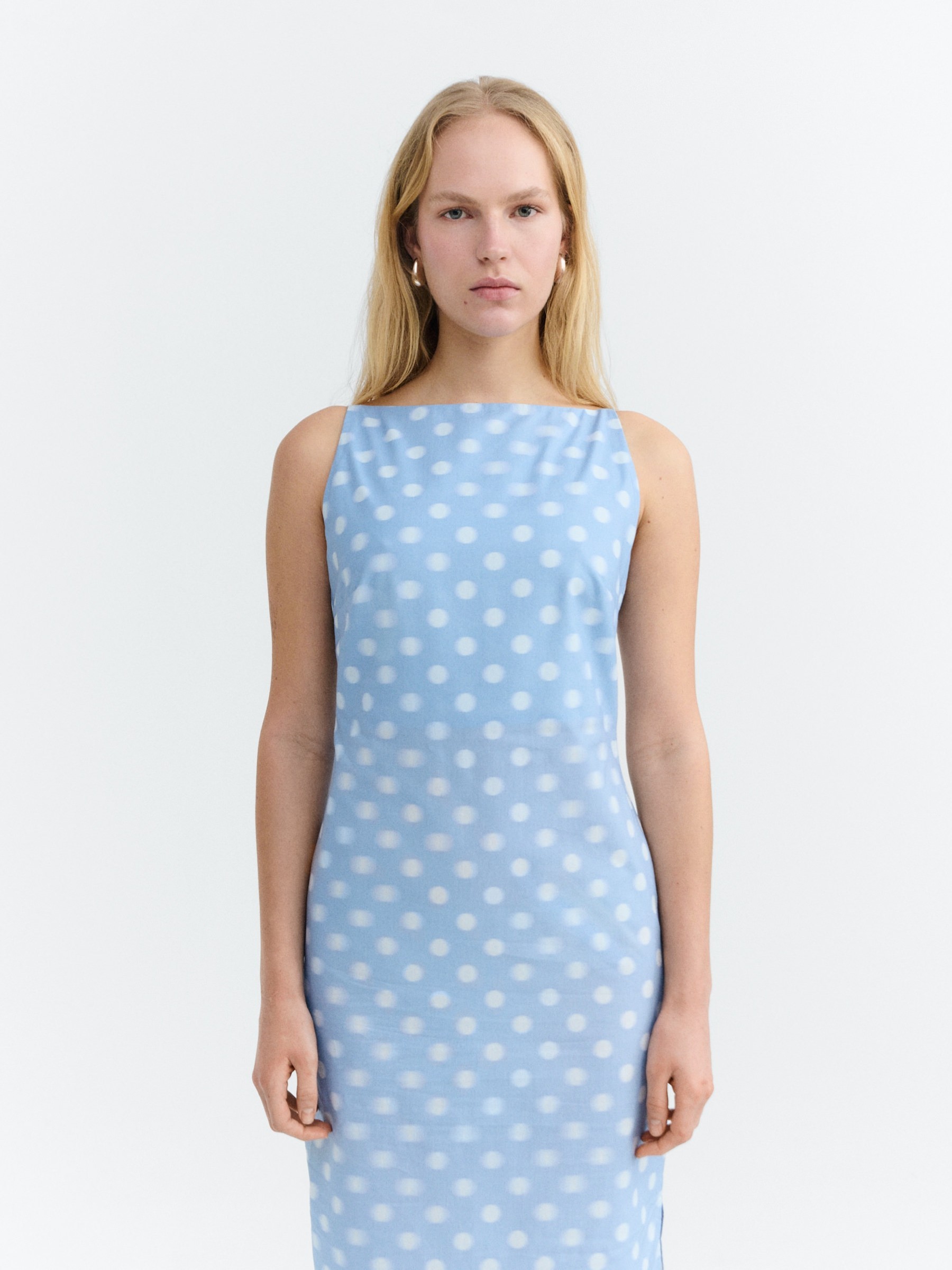 Kleid Sunniva Dress puntets blue Thinking Mu