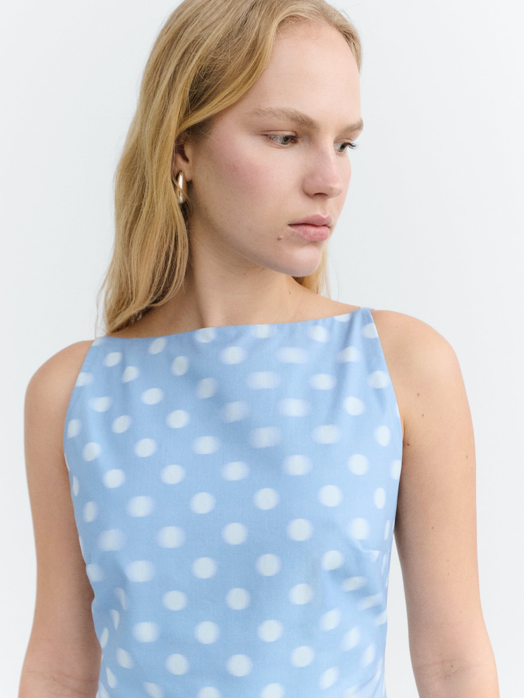 Kleid Sunniva Dress puntets blue Thinking Mu