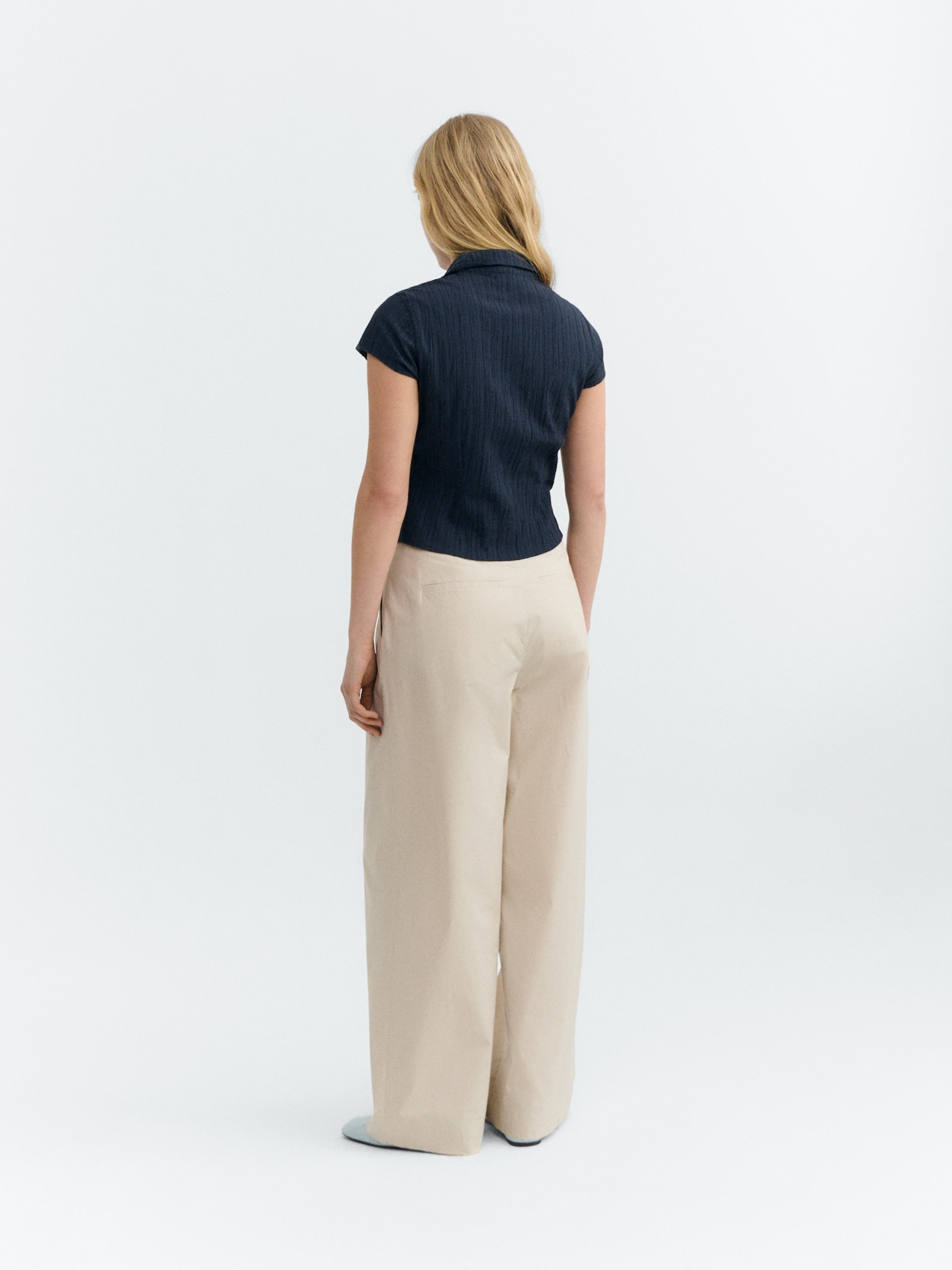 Bluse Kitty Blouse navy Thinking Mu