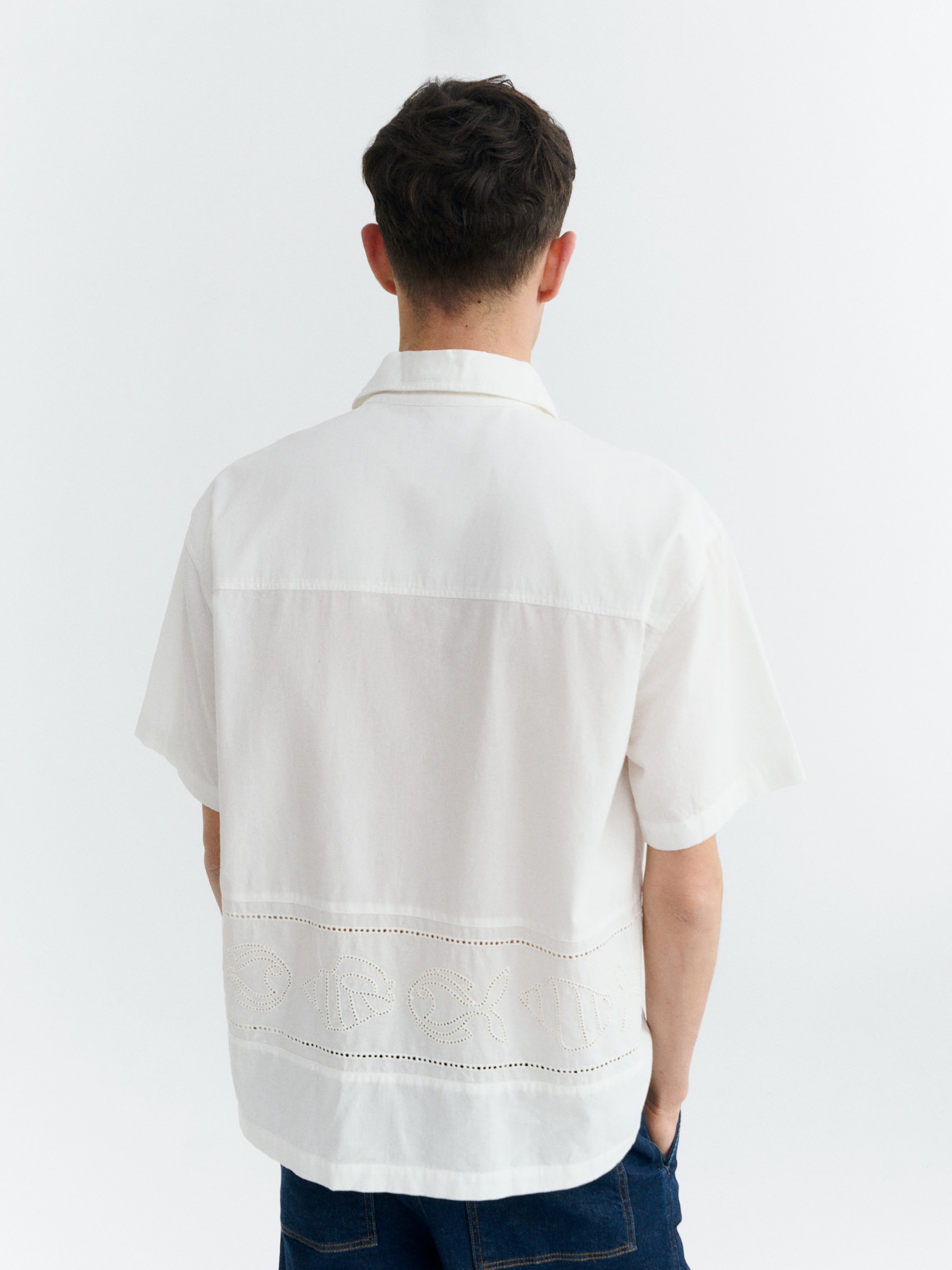 Hemd Kurtis Shirt white vainica Thinking Mu