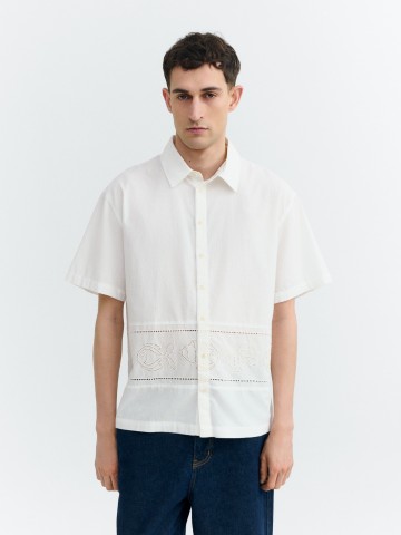 Hemd Kurtis Shirt white vainica Thinking Mu