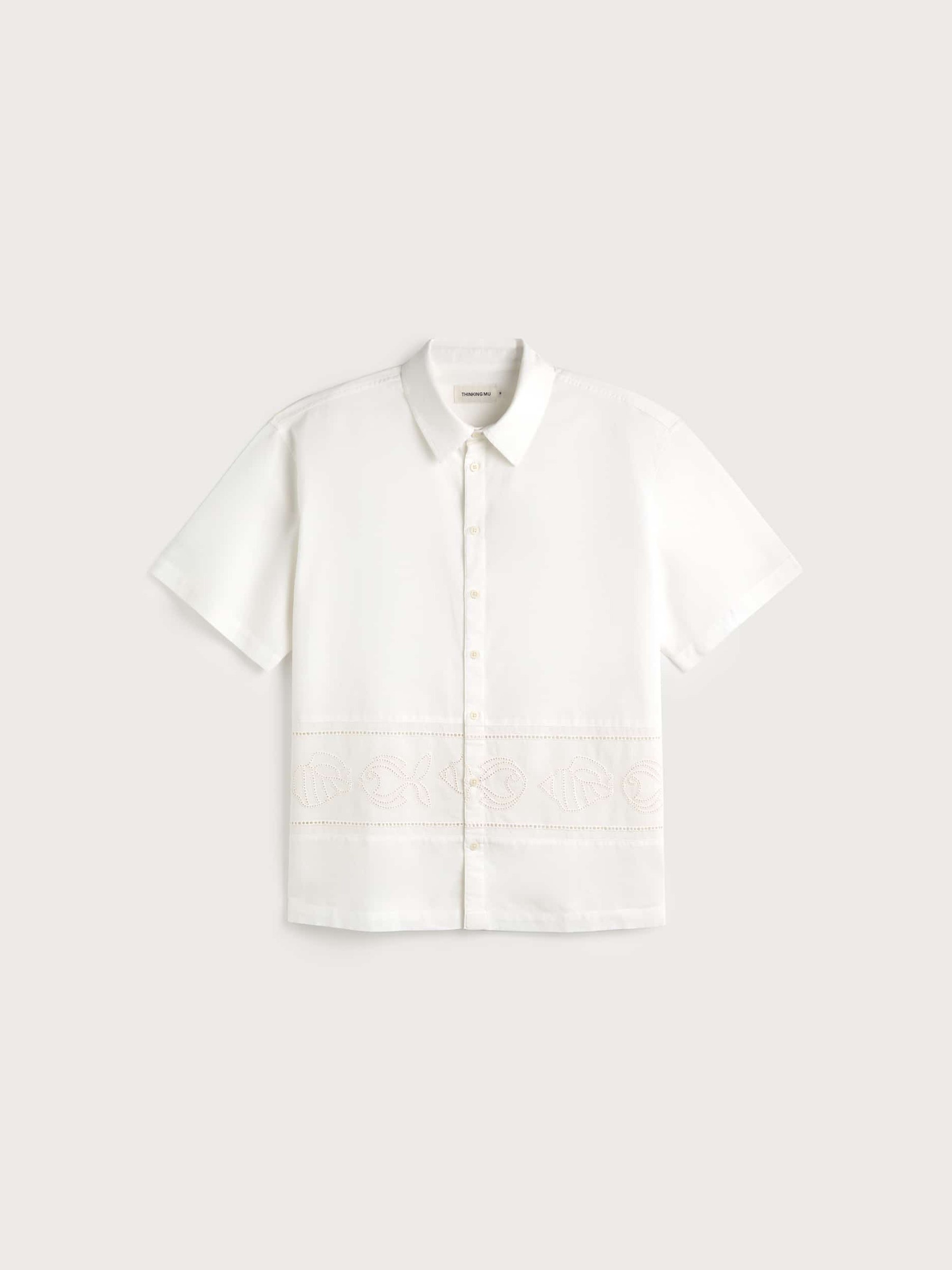 Hemd Kurtis Shirt white vainica Thinking Mu