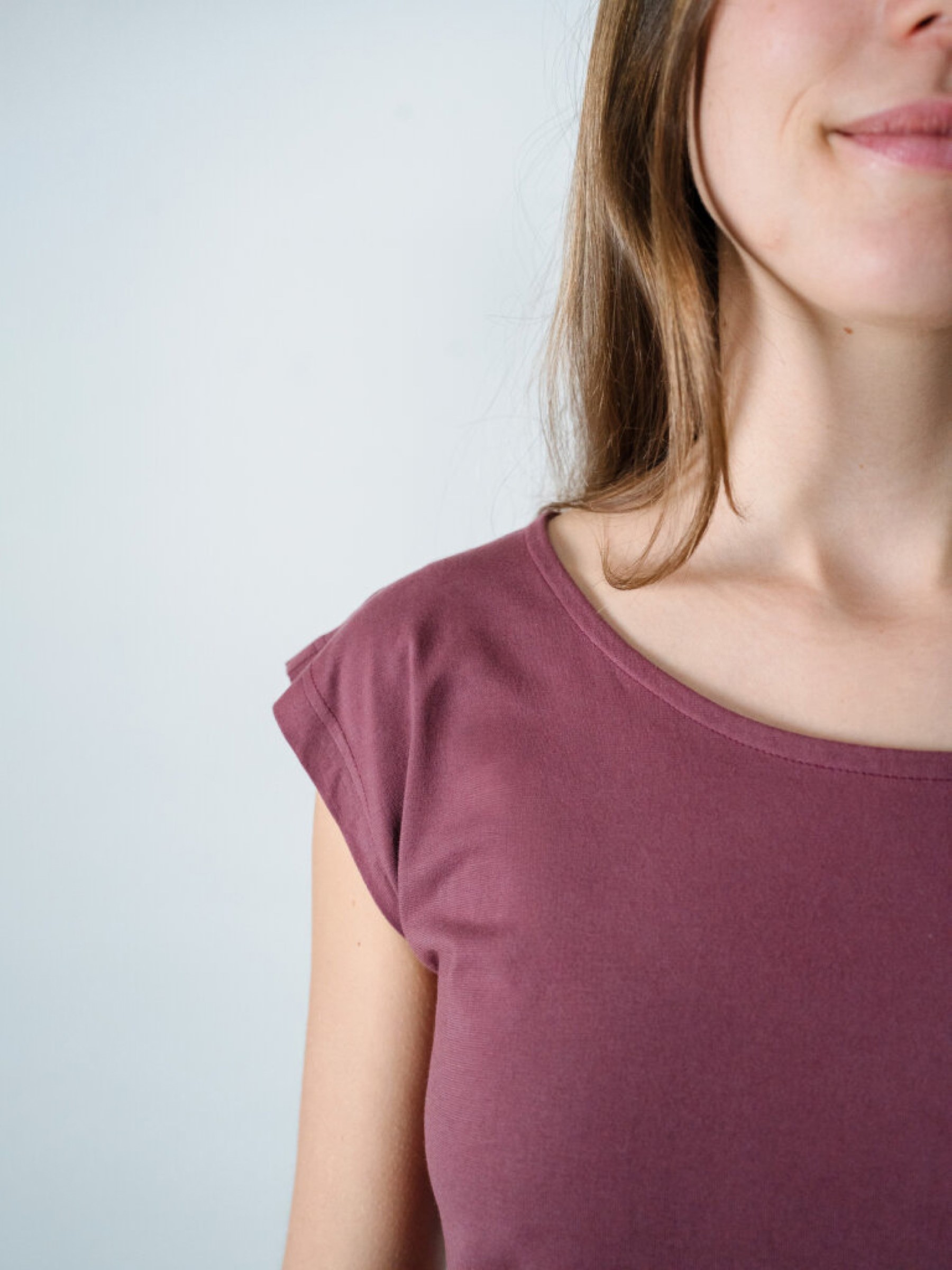 T-Shirt Basic Mila Two-Shirt berry ZRCL