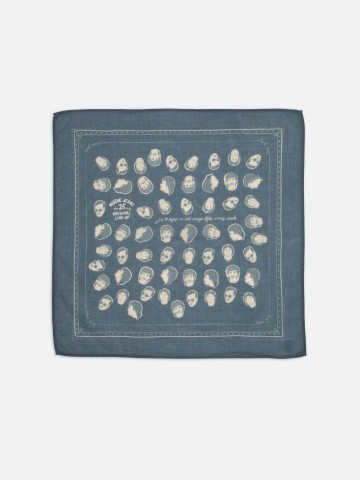 Foulard Ingrid Bandana og line up blue Nudie Jeans