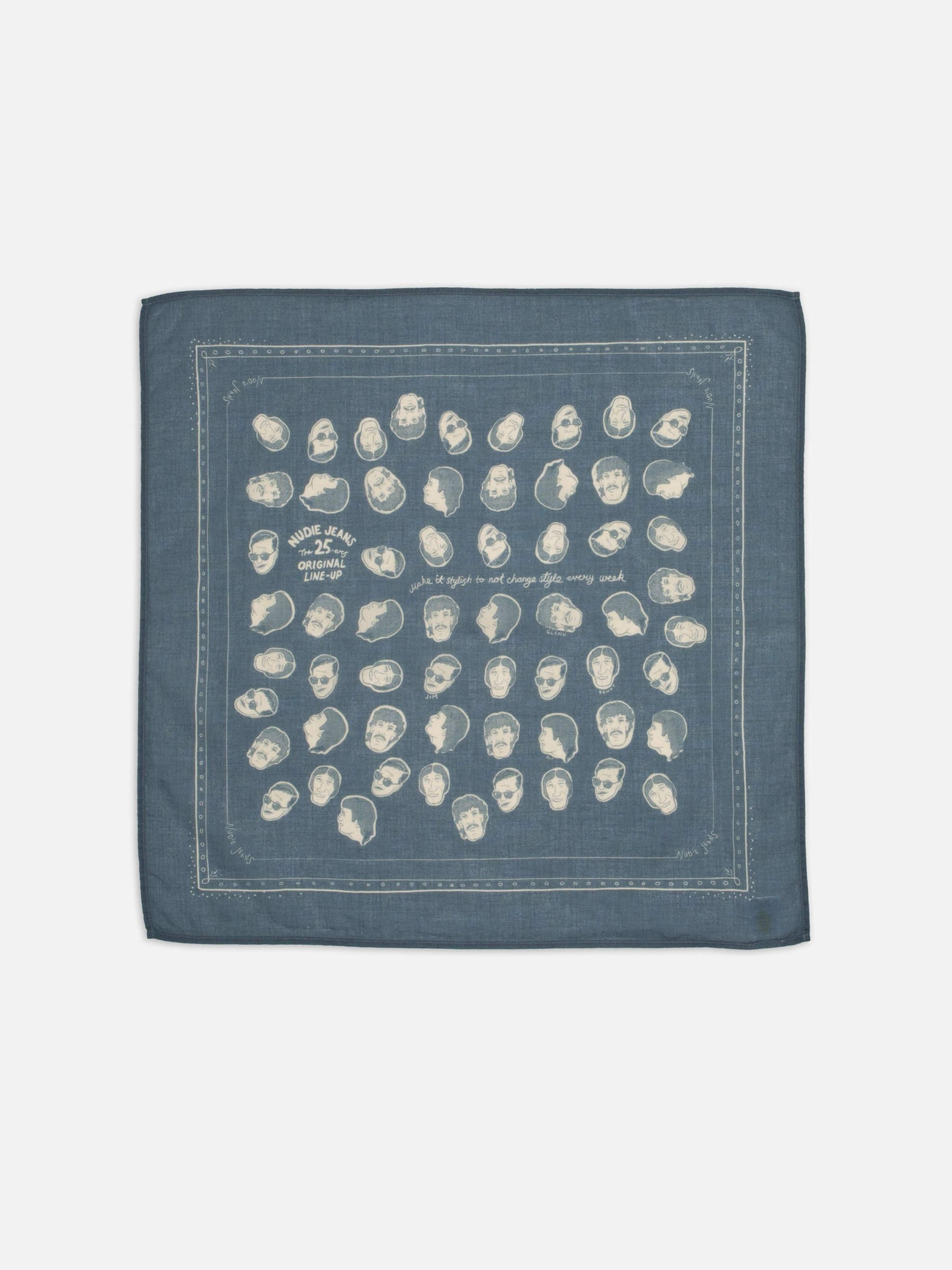 Foulard Ingrid Bandana og line up blue Nudie Jeans