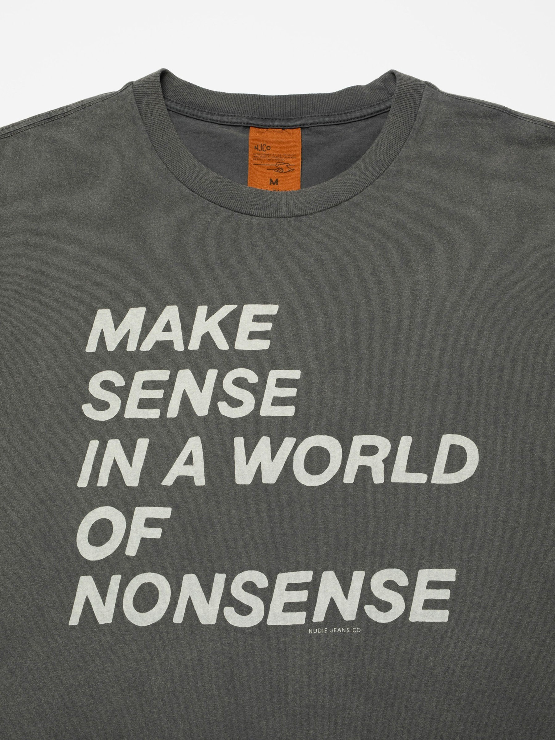 Roy T-Shirt make sense antracite Nudie Jeans