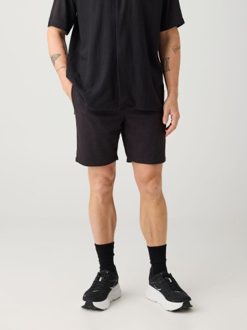 Kurze Hose Fig Linen-Mix Shorts black jet Knowledge Cotton Apparel