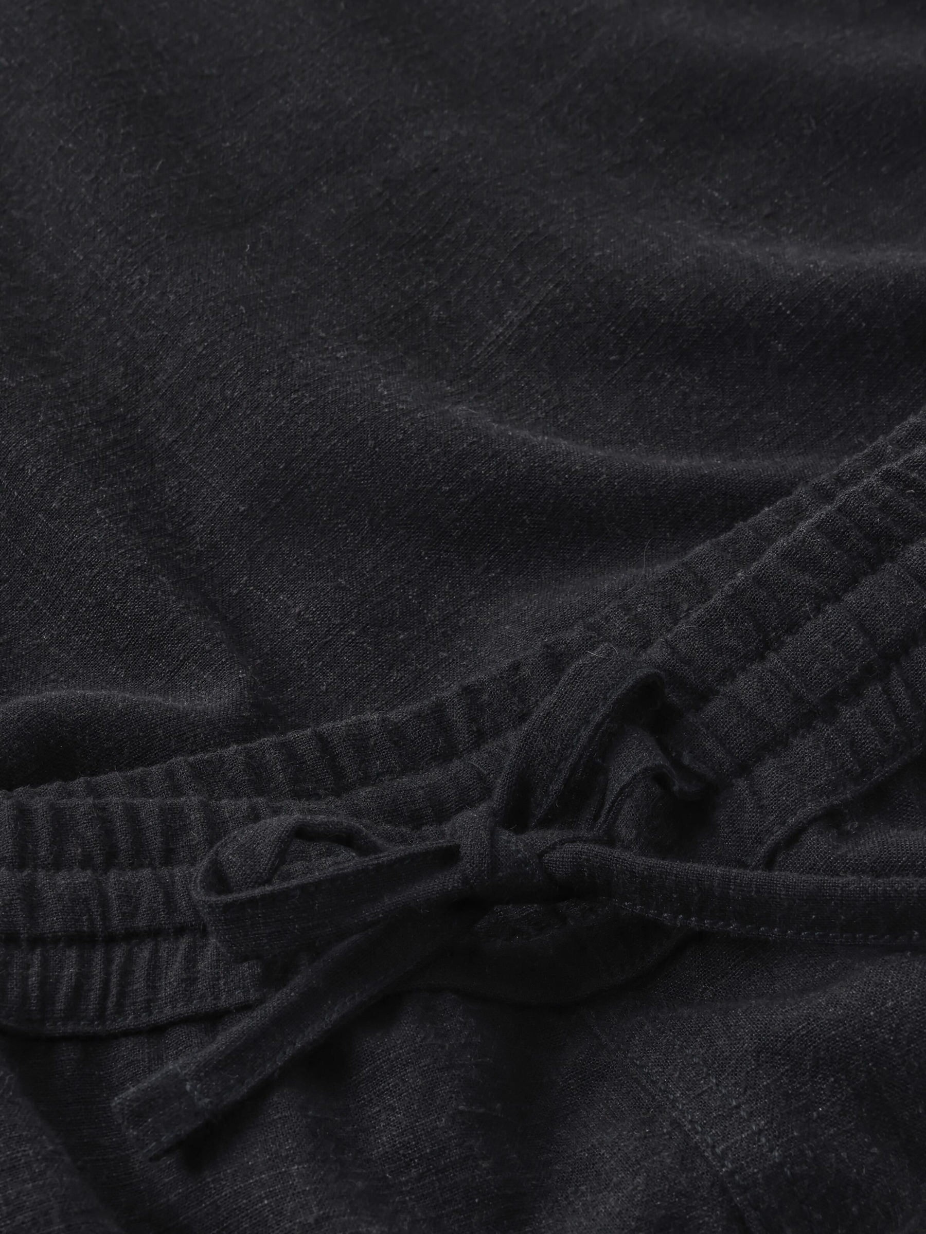 Kurze Hose Fig Linen-Mix Shorts black jet Knowledge Cotton Apparel