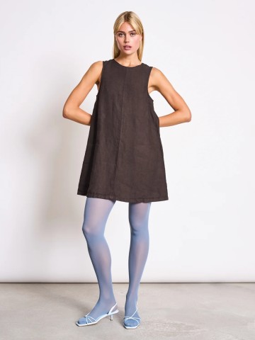 Kleid Linen Mini Dress Salvia mud Jan 'n June
