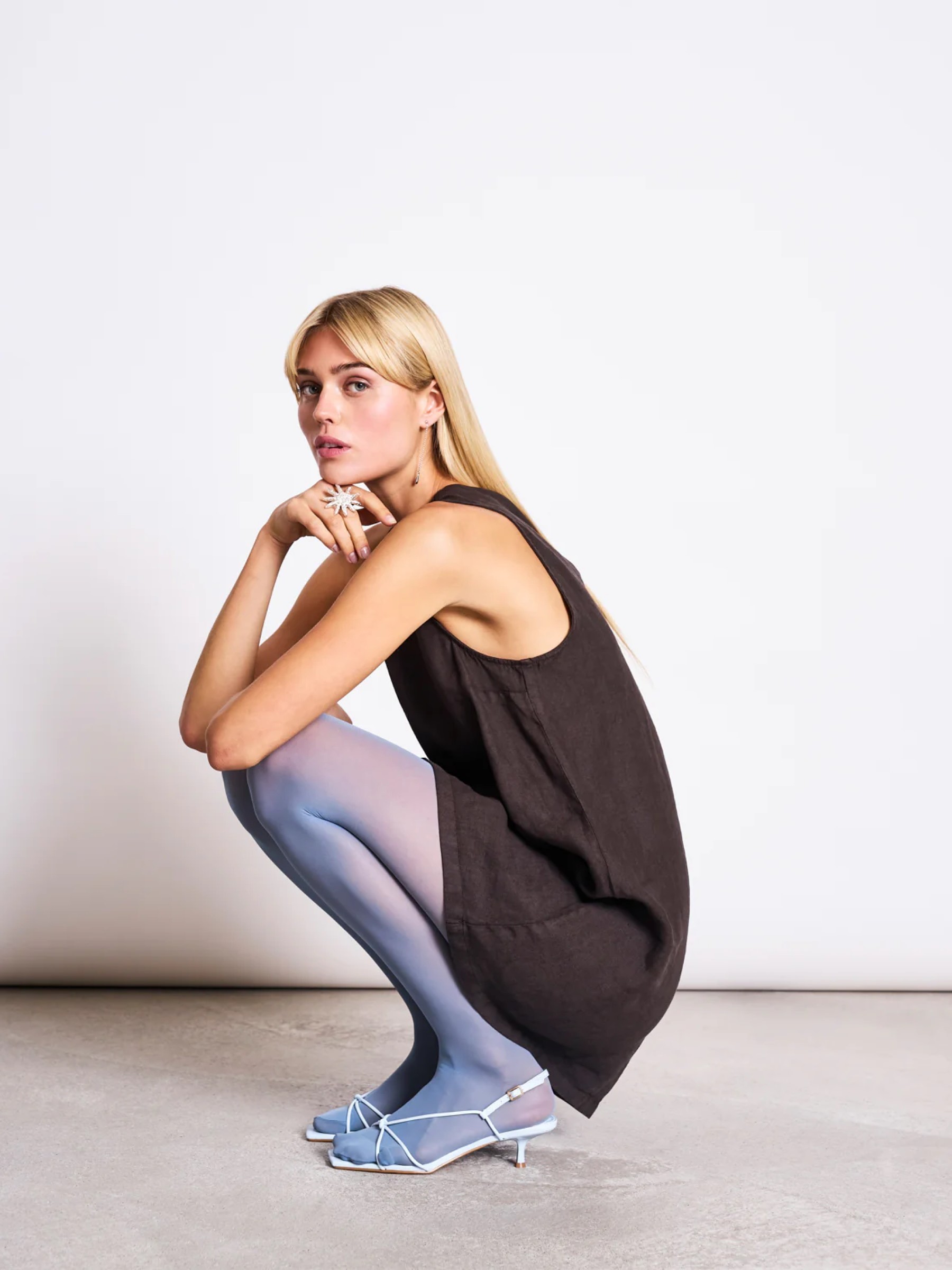 Kleid Linen Mini Dress Salvia mud Jan 'n June