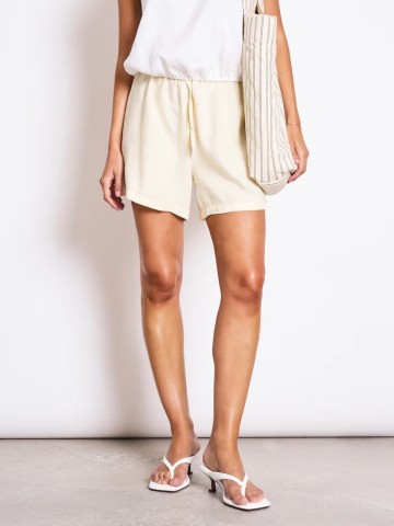 Kurze Hose Linen Drawstring Shorts Marum buttermilk Jan 'n June