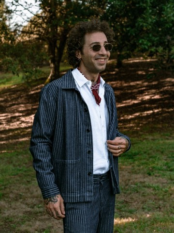 Jacke Overshirt Denim Alfi marine Carpasus