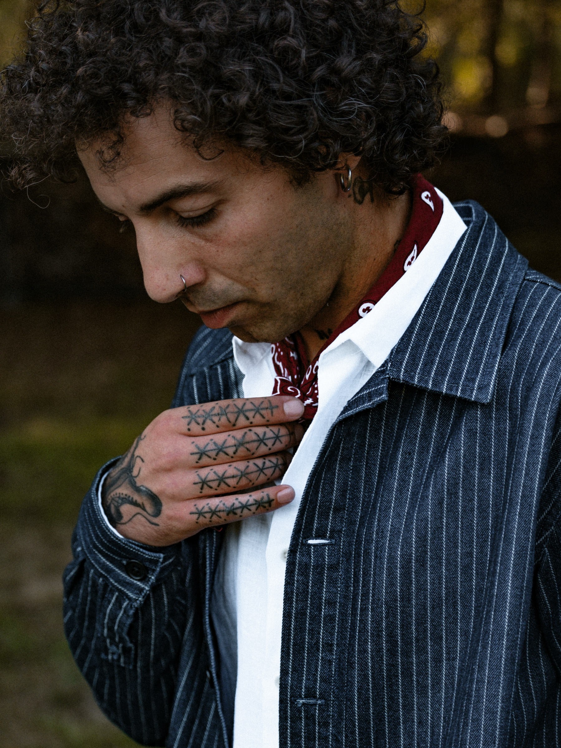 Jacke Overshirt Denim Alfi marine Carpasus