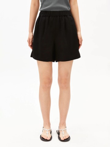 Kurze Hose Linen Blend Pull On Short black Armedangels
