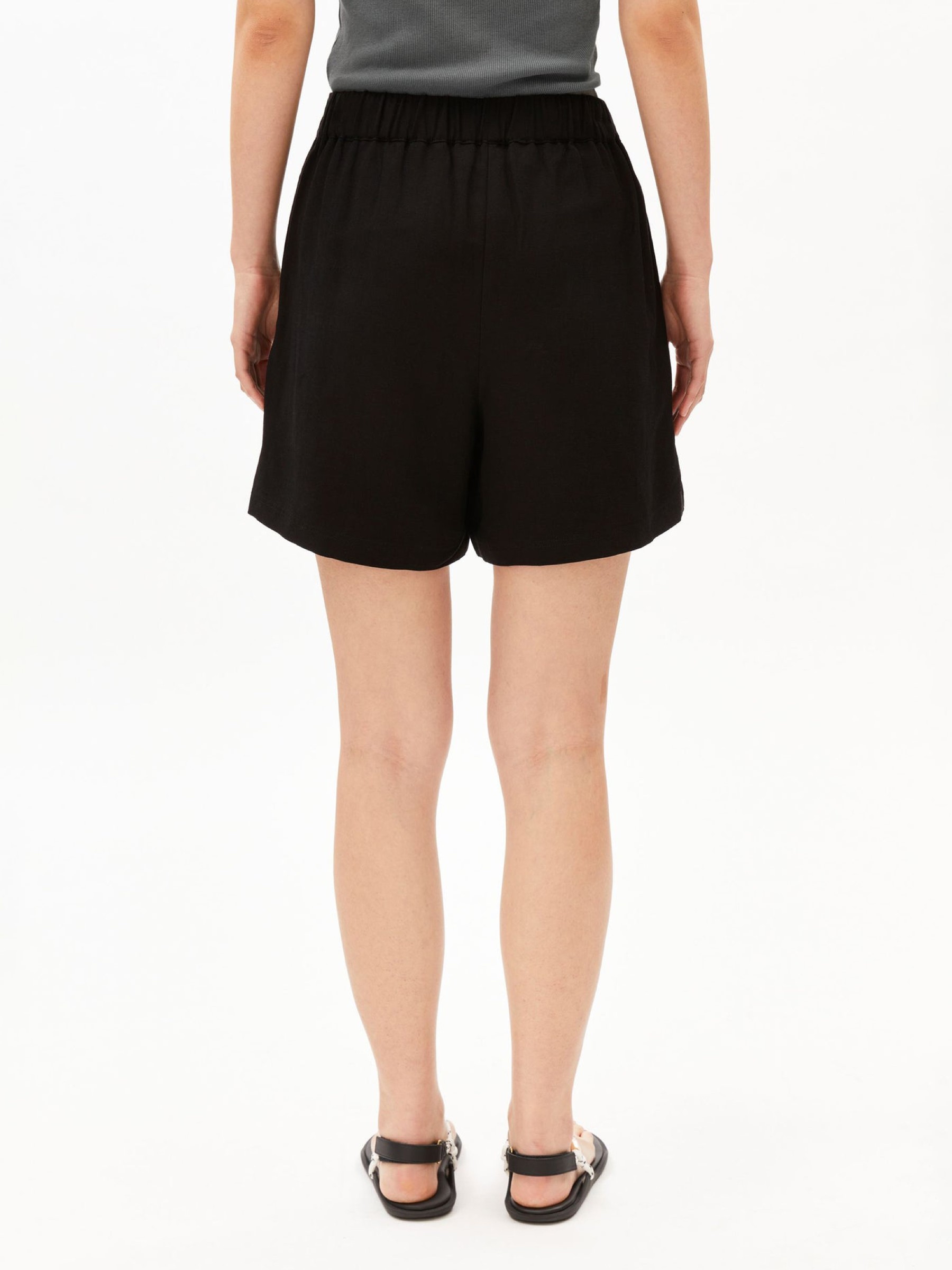 Kurze Hose Linen Blend Pull On Short black Armedangels