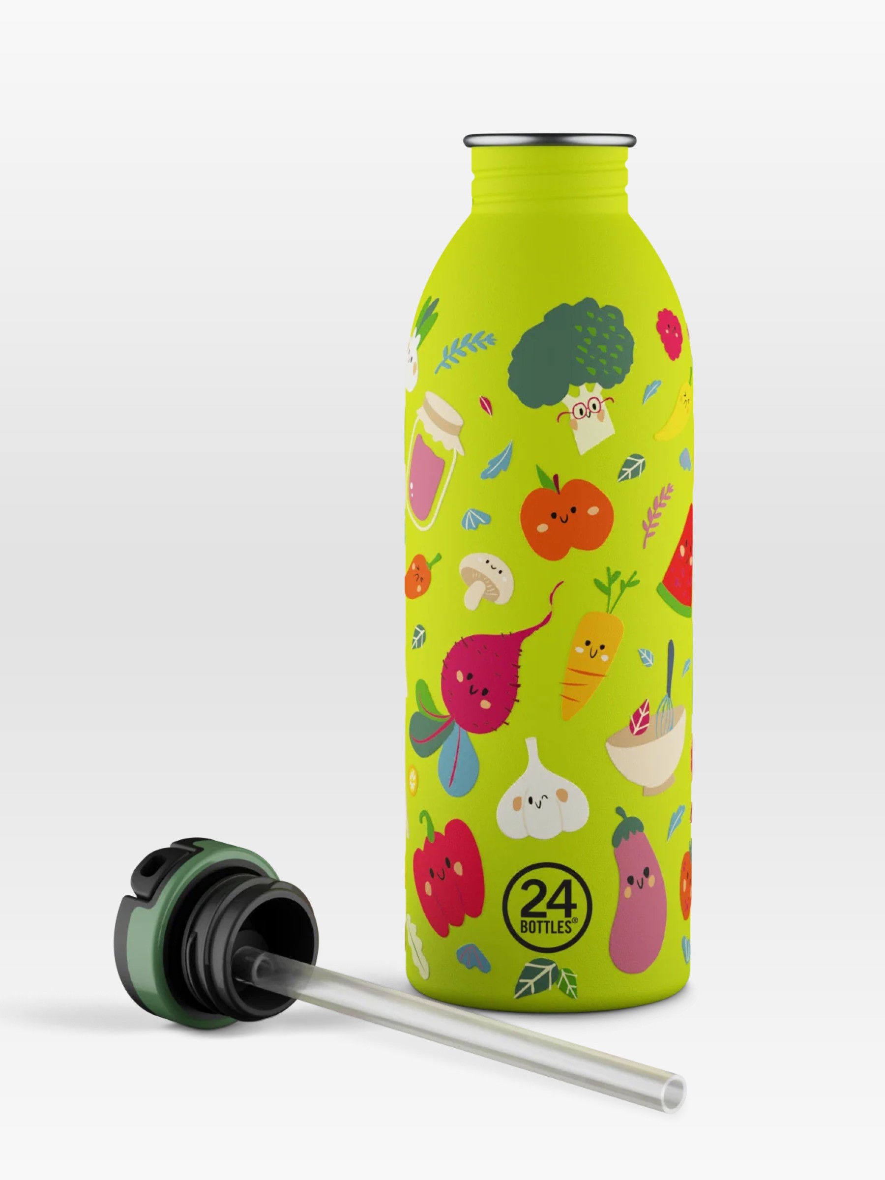 Trinkflasche Urban veggie friends Sportdeckel 24Bottles