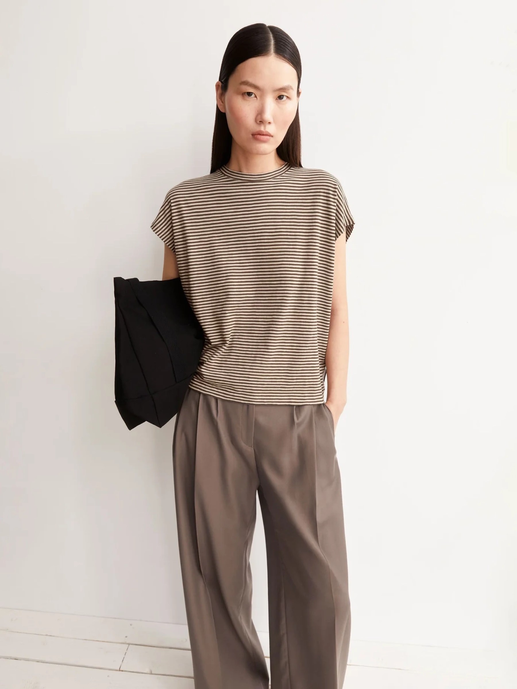 T-Shirt Slub Jersey Stripe T-Shirt sand stone-dried palm Armedangels