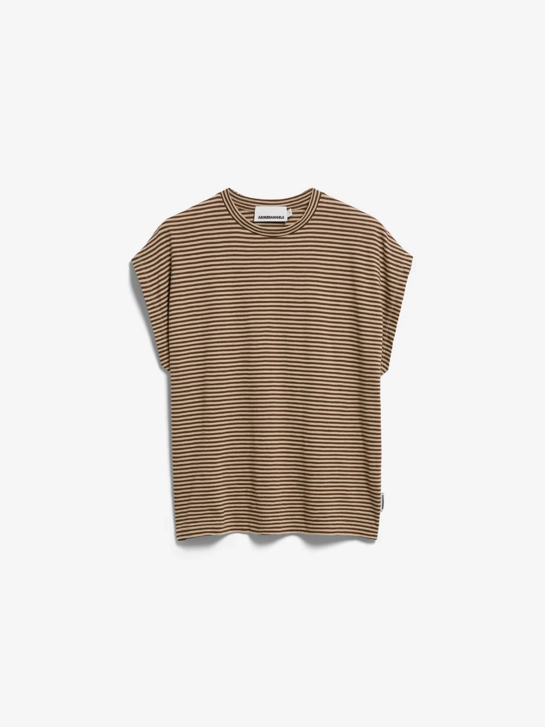 T-Shirt Slub Jersey Stripe T-Shirt sand stone-dried palm Armedangels