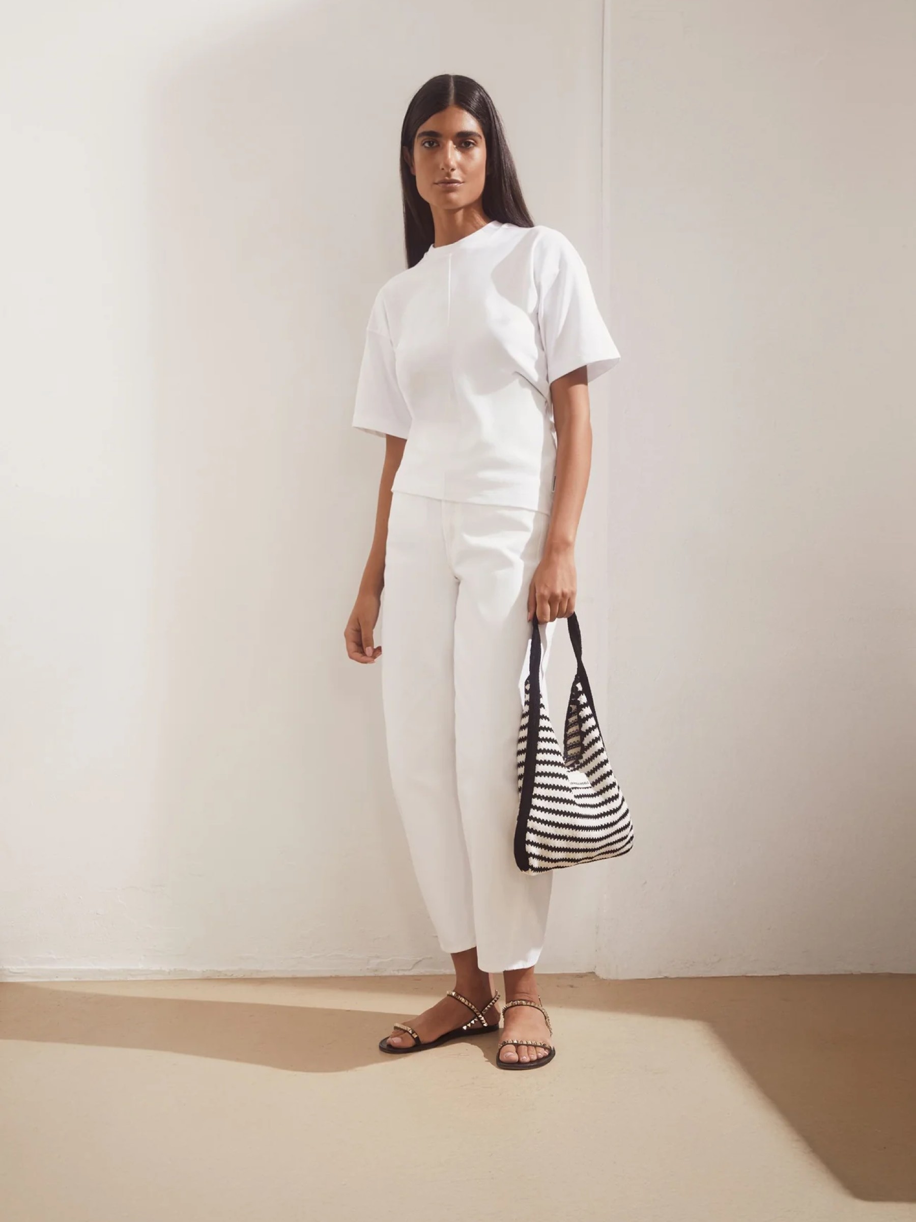 Slouched Waist T-Shirt white Armedangels