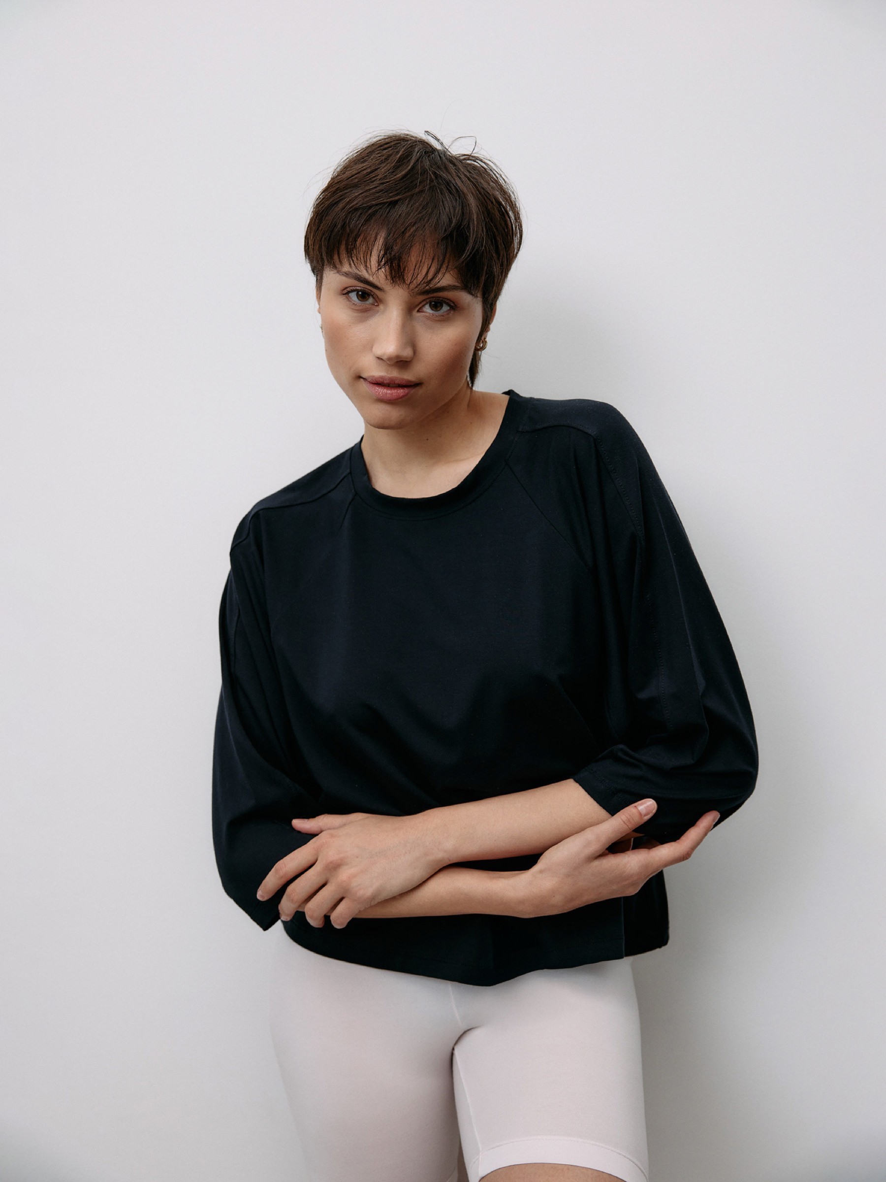 T-Shirt Neo Classic Effortless Top black intense Moya Kala