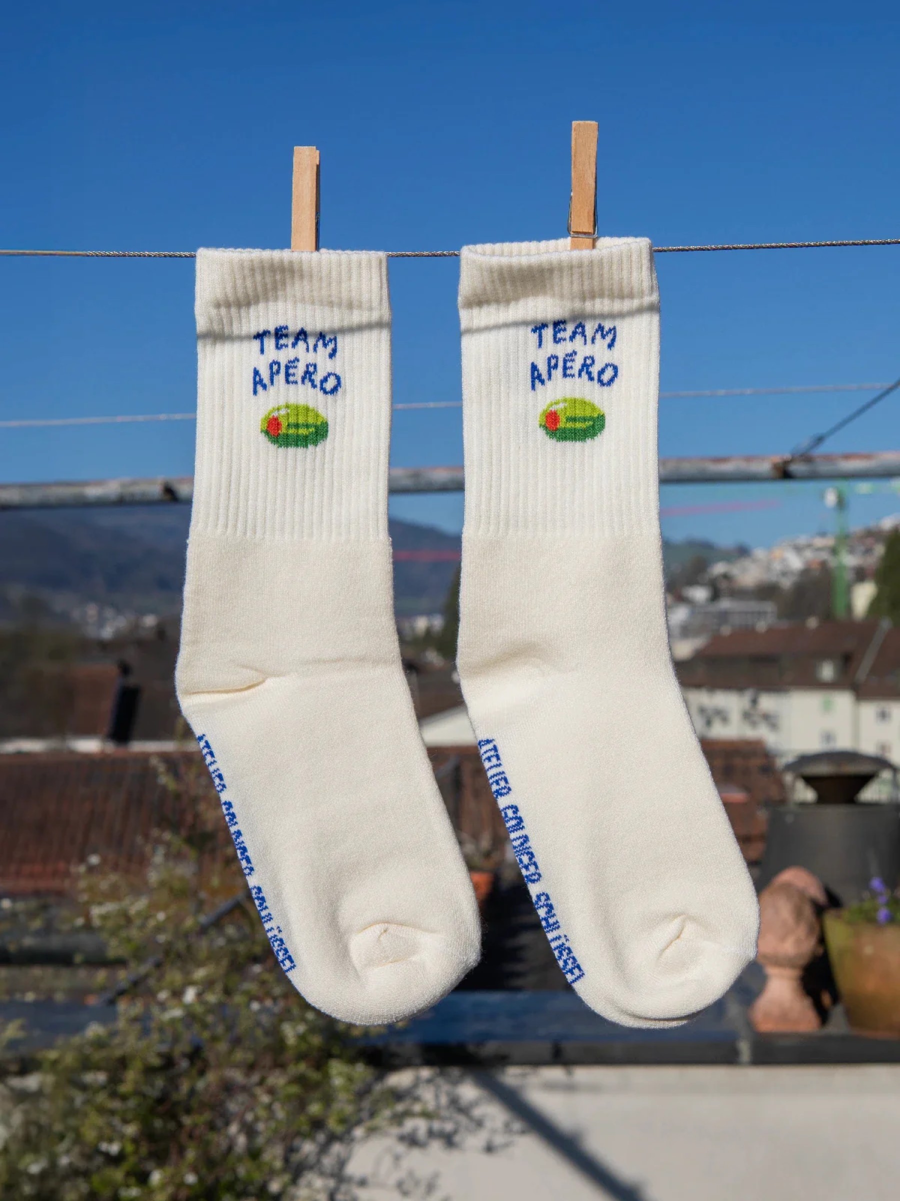 Sportsocken team apéro Atelier Goldiger Schlüssel