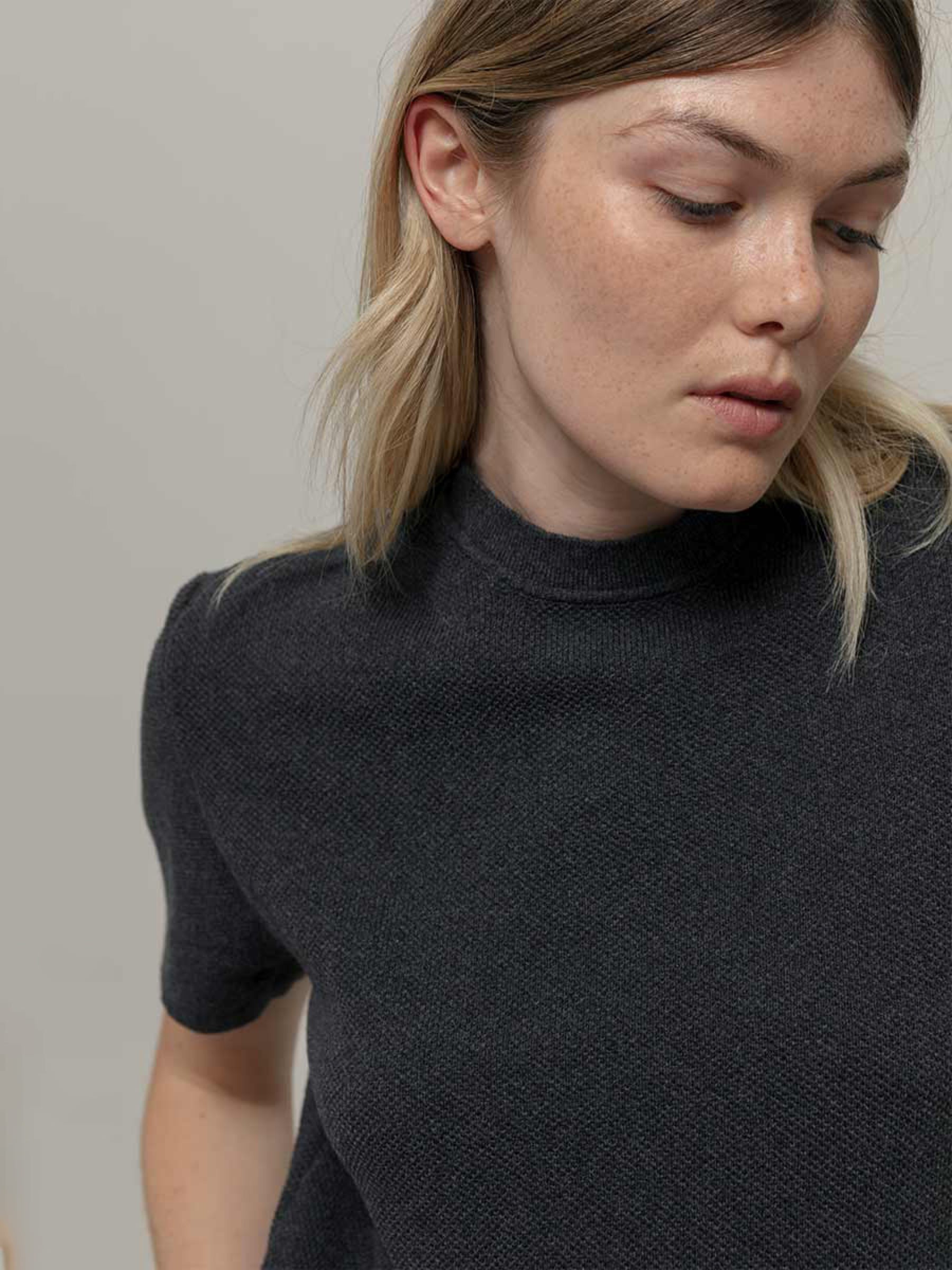 Stricktop Carlotta Women's Recycled Cotton T-Shirt grey antracite Rifo