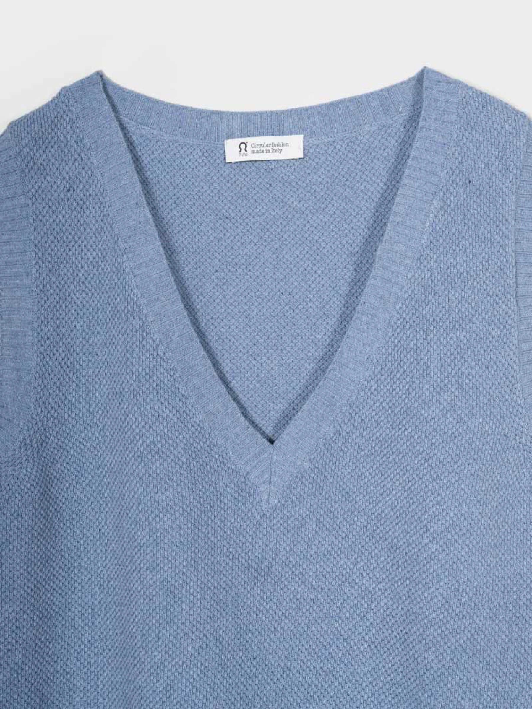 Stricktop Elodie Gilet Cotone blue indigo Rifo