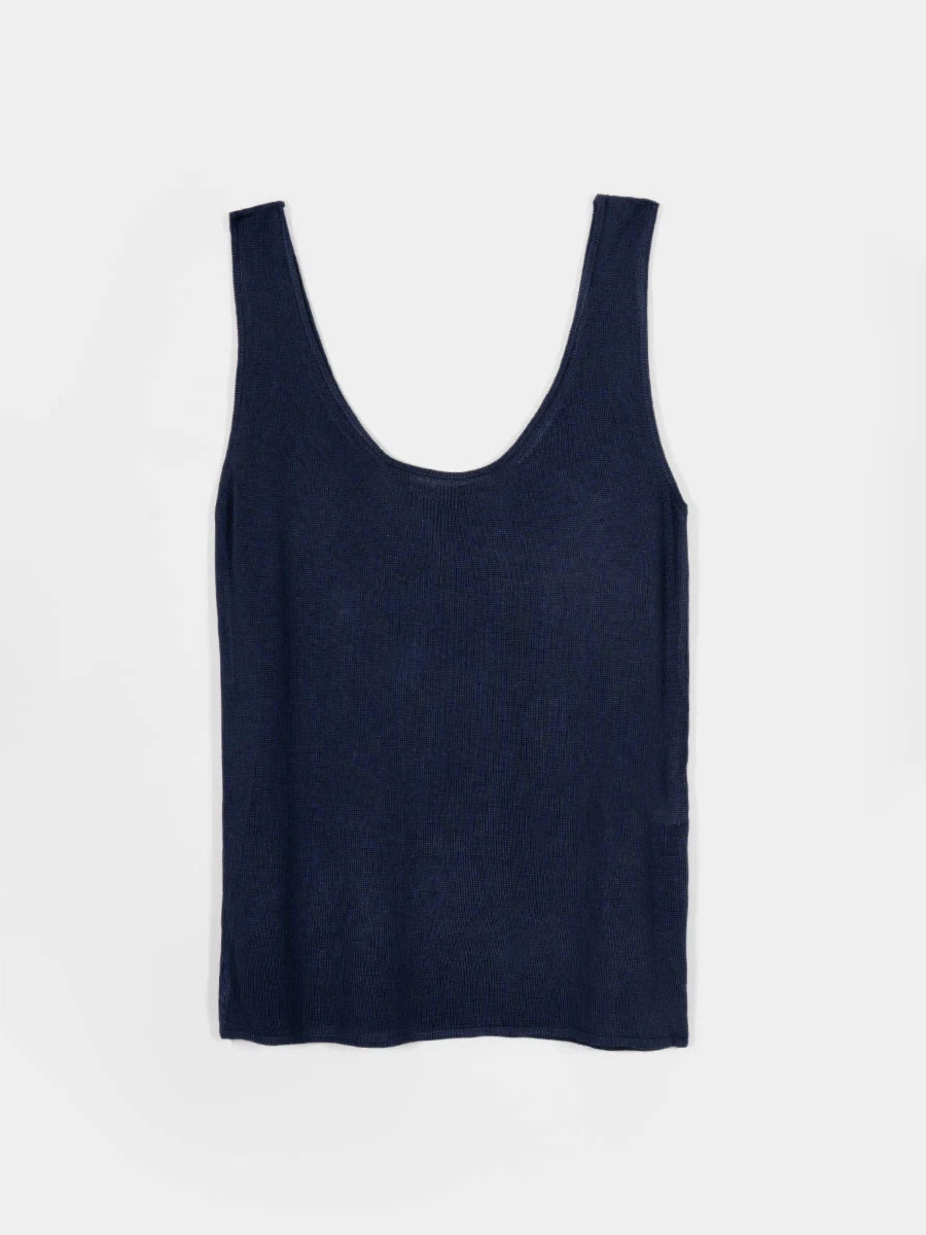 Stricktop Valeria Viscose Tank Top blue mora Rifo