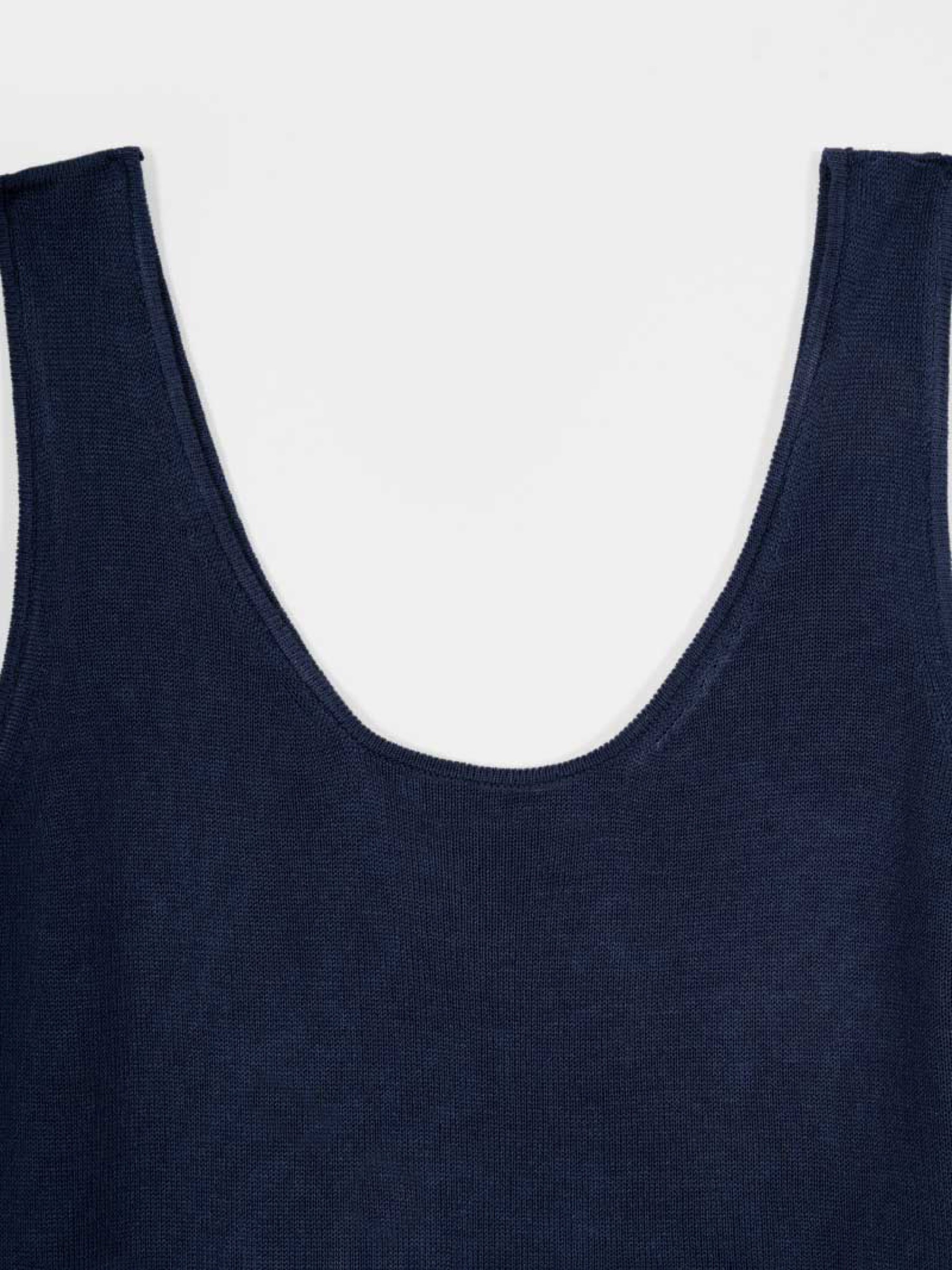Stricktop Valeria Viscose Tank Top blue mora Rifo