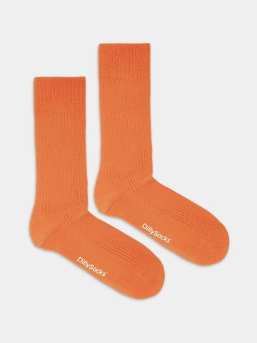 Socken OneColor Ribbed Socks carrot orange Dilly Socks